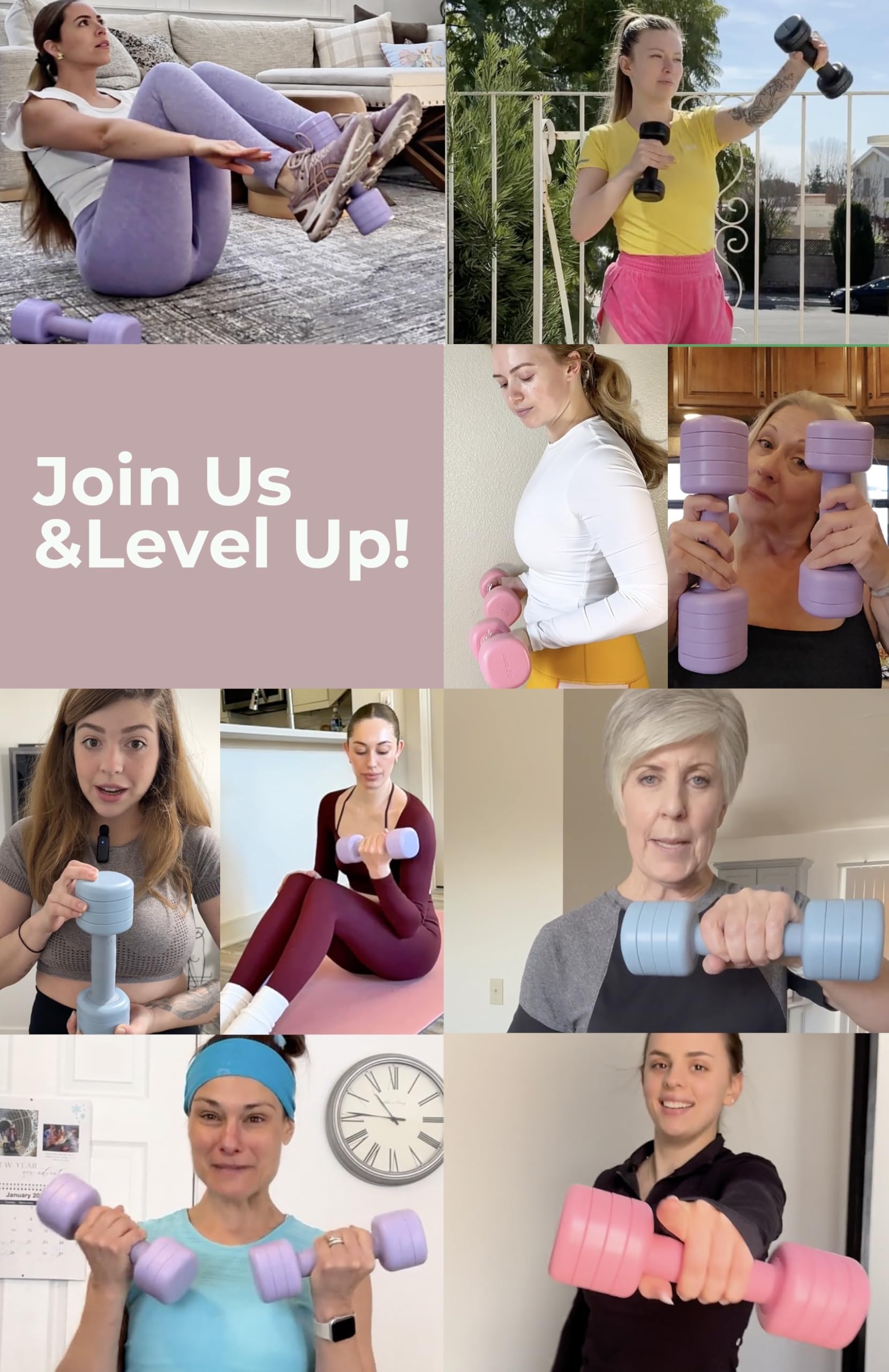 kure.fit Adjustable Dumbbell Set?2LB 3LB 4LB 5LB Light Hand Weights for Women?One-Twist Weight Adjustment?Non-Slip Curved Grip Handle?Free Weights for Home Gym, Rehab, Pilates, Yoga, Strength Training