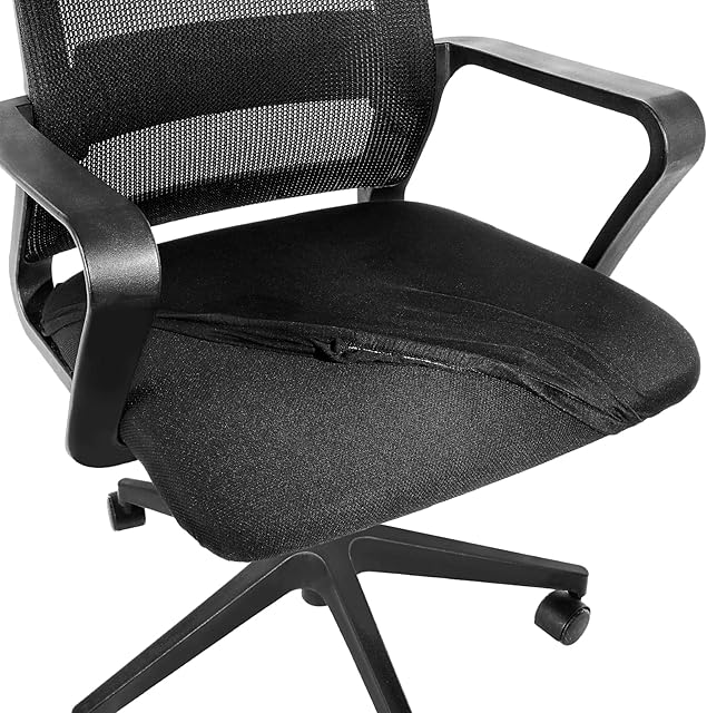Cobee Office Desk Chair Seat Covers, 2pcs Stretch Removable Washable Office Computer Chair Seat Covers Non-slip Office Desk Chair Seat Cushion Protectors Computer Seat Cushion Slipcovers