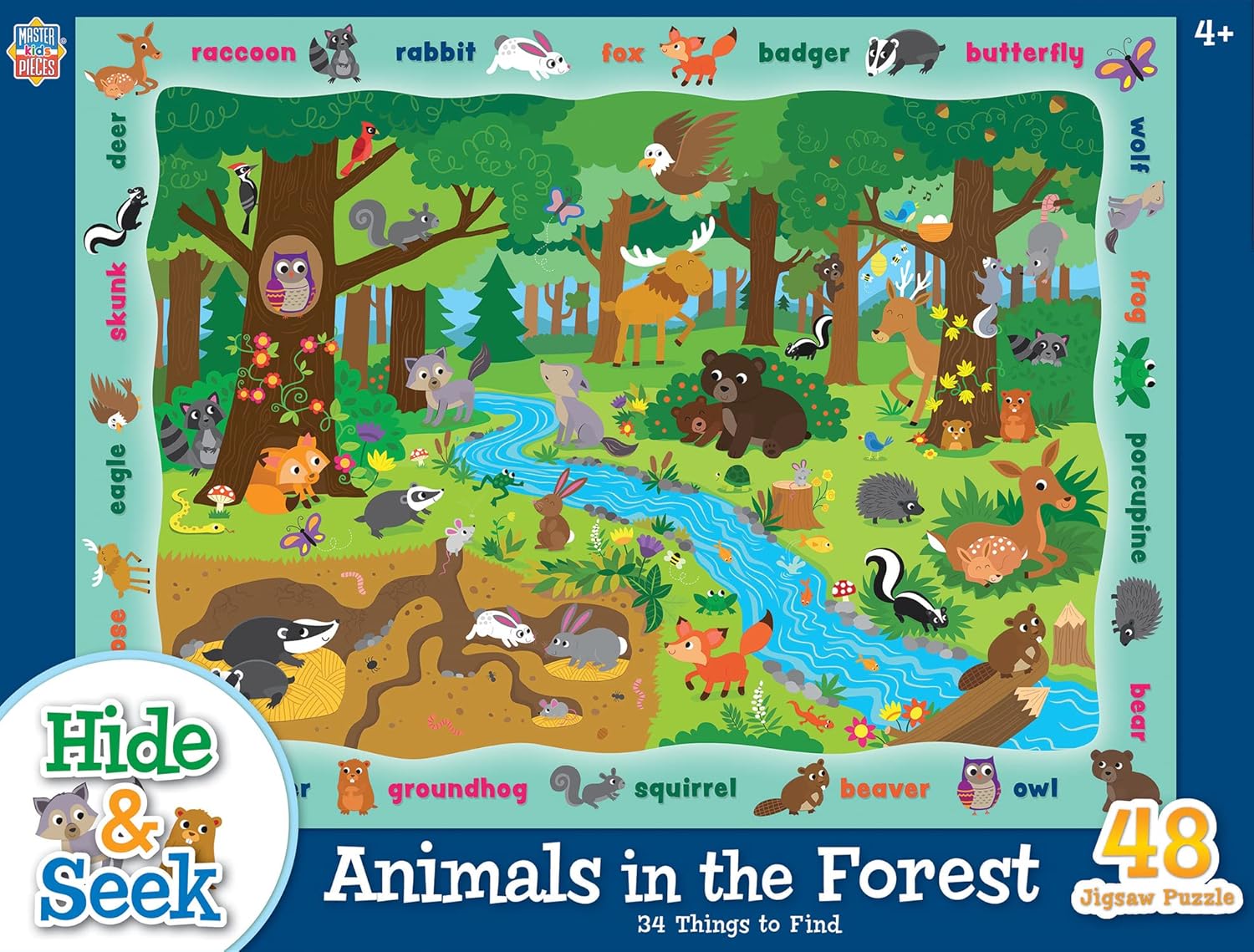 MasterPieces Hide & Seek - Animals in The Forest
