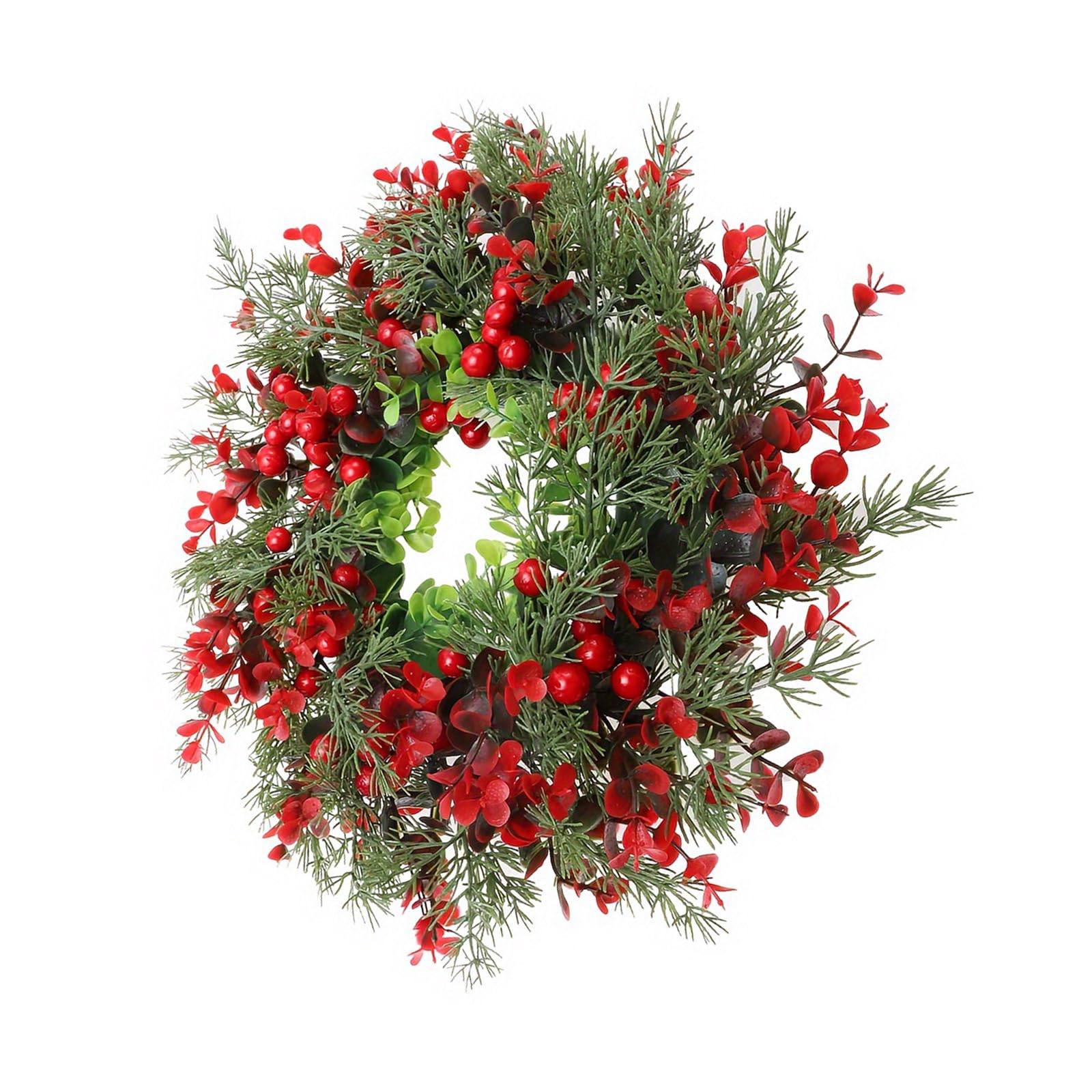 Lifelikes Green Leaves and Berries Wreath Portable Fashion Accessory for Stylish Designs Door and Wall Decoration Wall Decoration