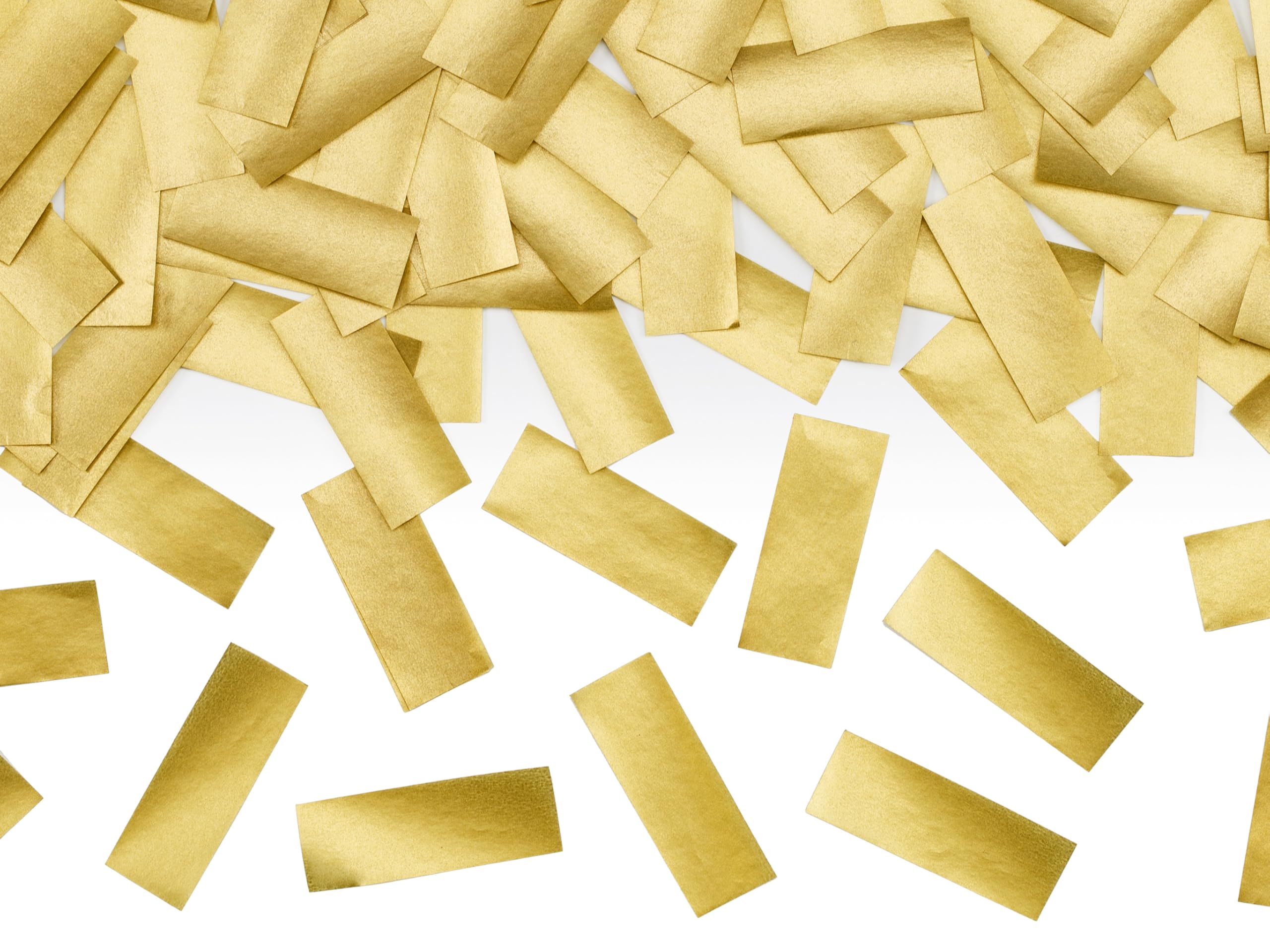 Konfettikanone mit Streifen 20cm x 24 Stück - 5 bis 8 m Effekthöhe - Konfetti Kanone Geburtstag Hochzeit - Party Popper - Konfettiregen Shooter - Konfettibombe - Gold