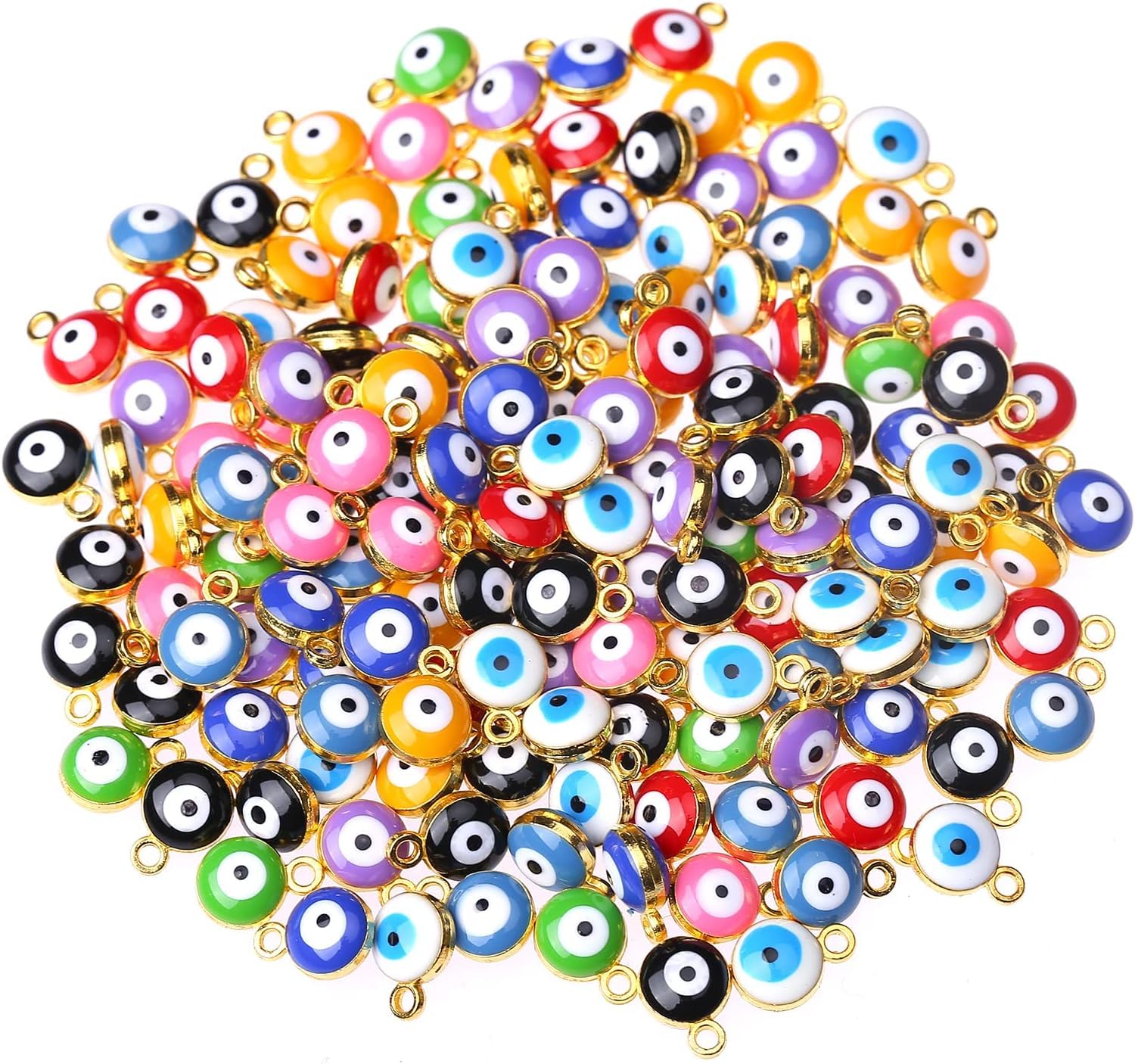 Oogjes 100 sets Meerdere kleuren Scrapbookingateliers Oogjes Dichtingsringen voor stoffen banden Kleding doe het zelf projecten(Mixed color