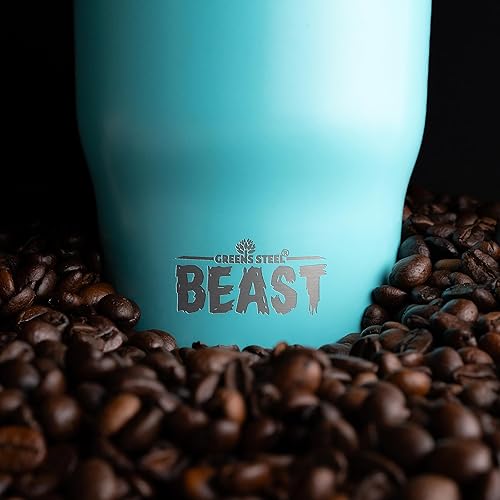 Miniatura 8 de Beast Vaso de 10 oz de Acero Inoxidable con Aislamiento al Vacío para Café y Hielo de Doble Pared Termo de Viaje (Azul Aguamarina)