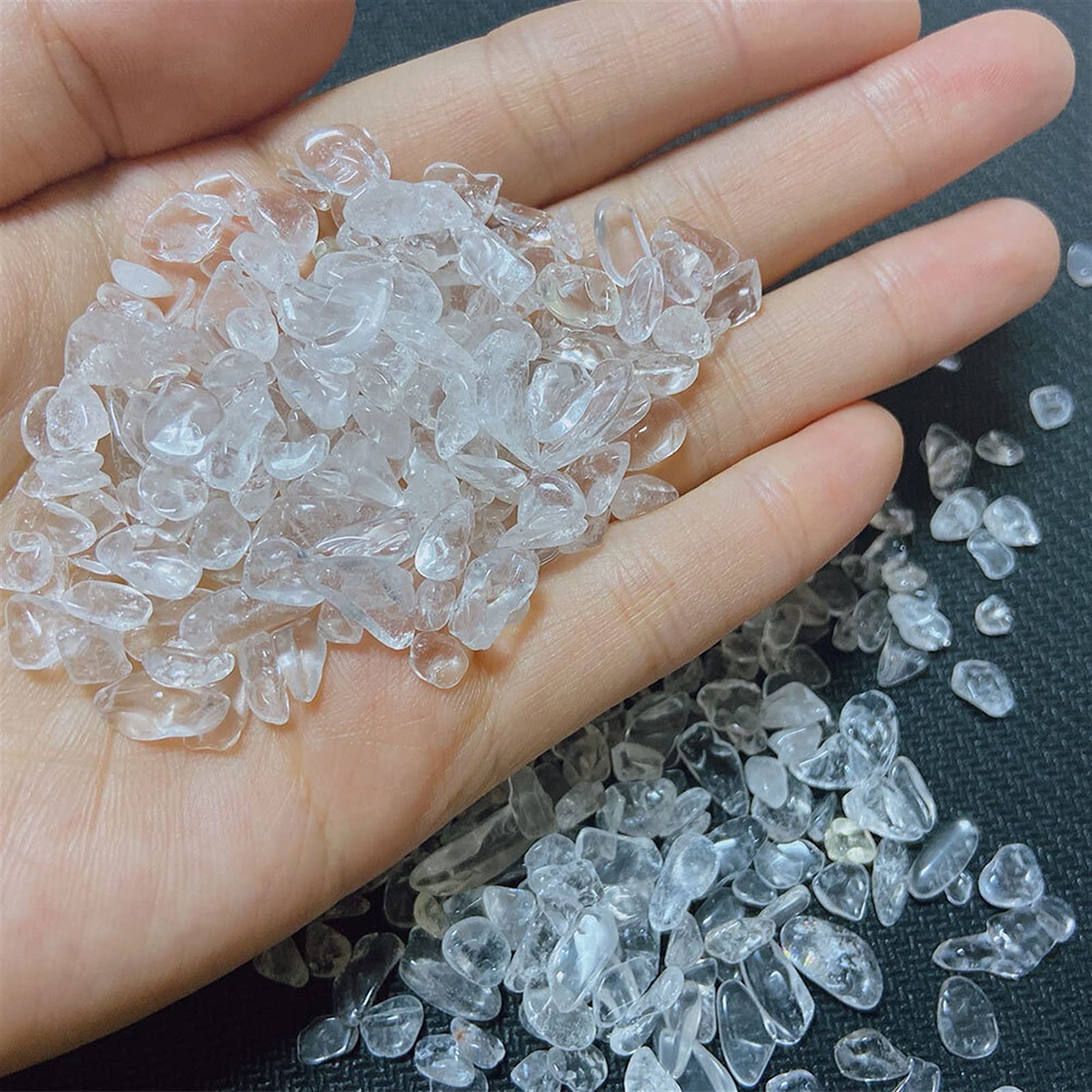 Amazon.co.jp: 100 グラムの天然水晶砂利透明石エネルギー石家の