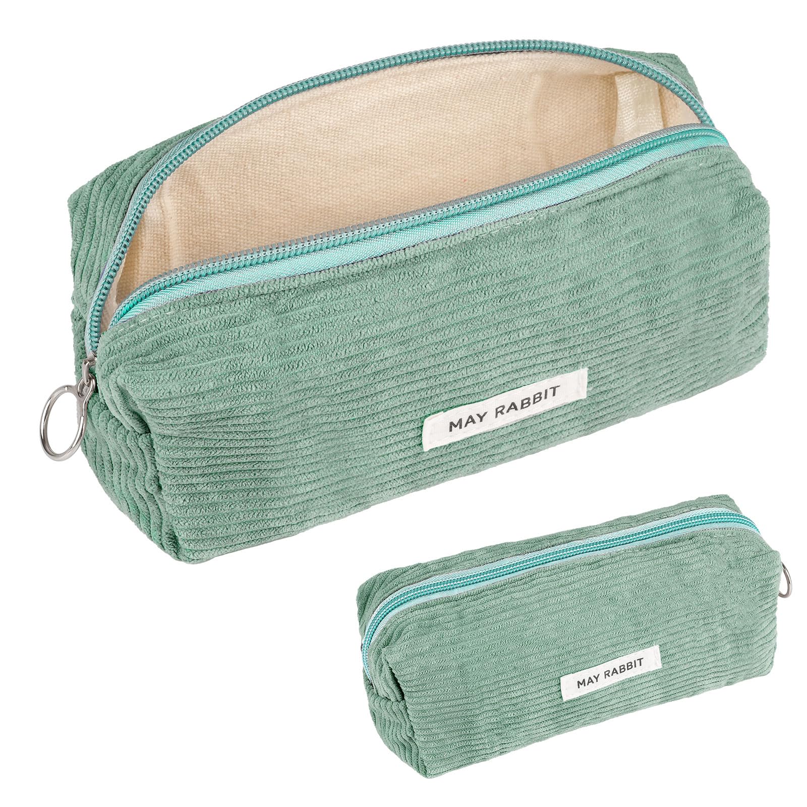 Deepton Pencil Case, Corduroy Cute Pencil Case, Pencilcase, Pen Pouch, Portable Stationery Pencil Bag, Makeup Bag