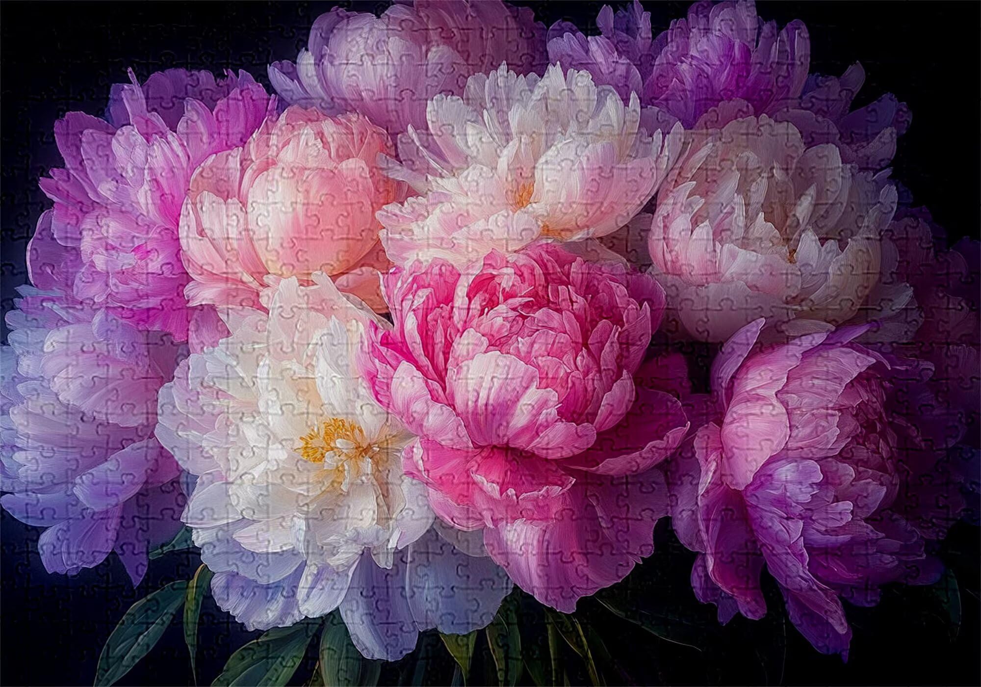 Puzzle 3000 elementów piwonia puzzle dla dorosłych kwiat 122 x 81 cm unikalne rzemiosło klasyczne 3D drewniana układanka do rodzinnych gier aktywnych, układanka zrób to sam do dekoracji ścian domu
