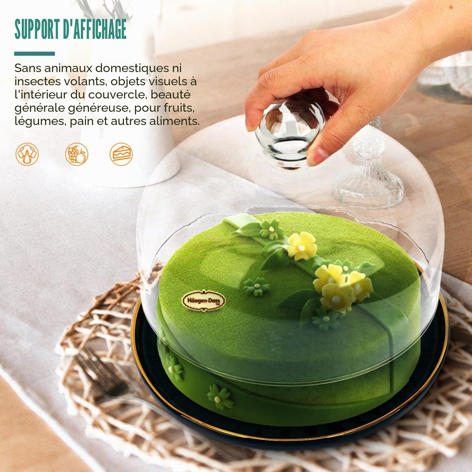 1 Jeu Présentoir à Gâteaux Présentoir à Desserts Plats Blancs Couverture De Présentation De Gâteau Couverture De Gâteau De Rond Serveurs Macaron Céramique Disque De Stockage
