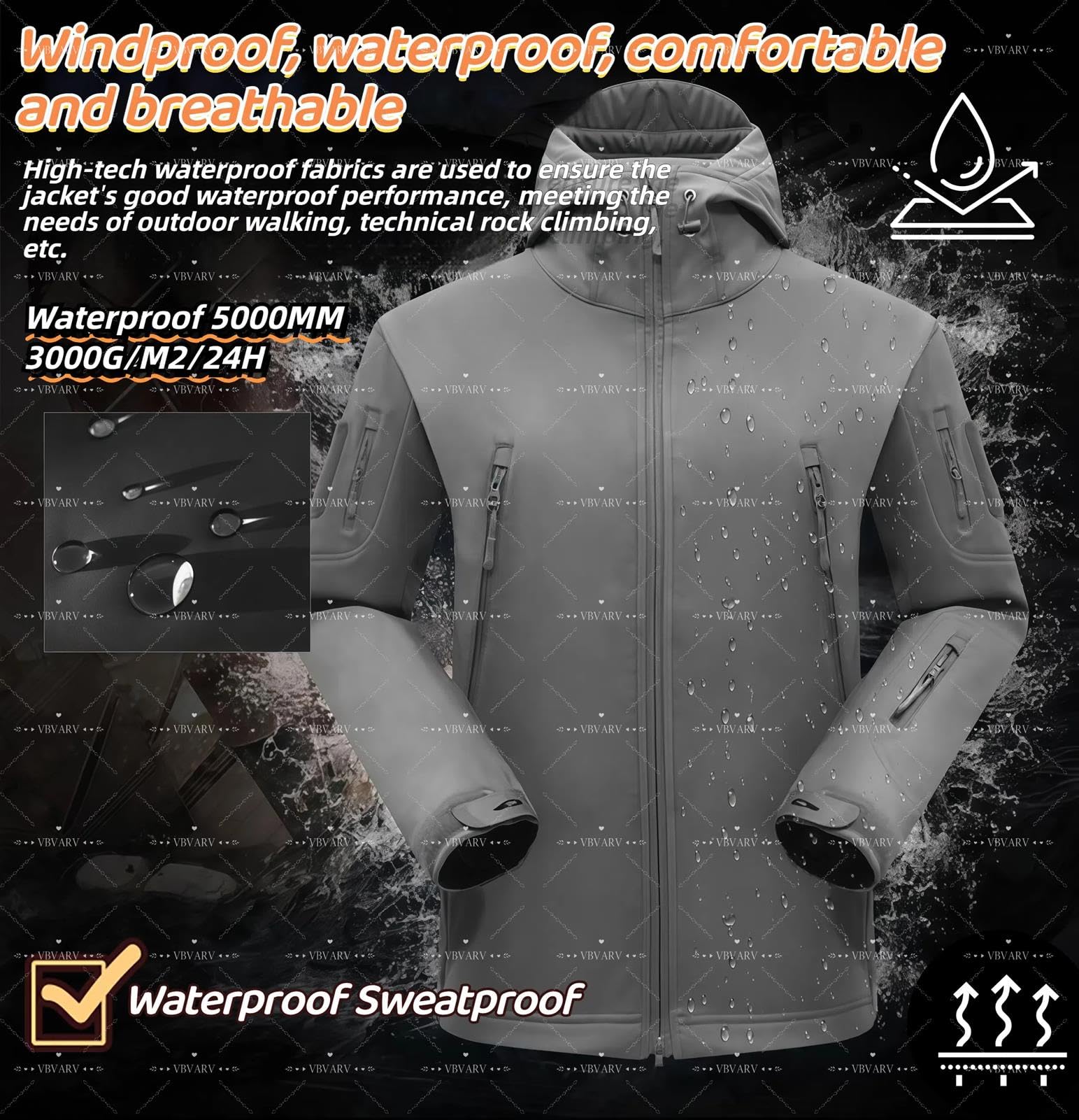 Uniformi Tattiche Uomo Set Tute Combattimento dell'Esercito Militare Impermeabile Set Pantaloni Giacca Mimetici Softshell Vestiti Caccia