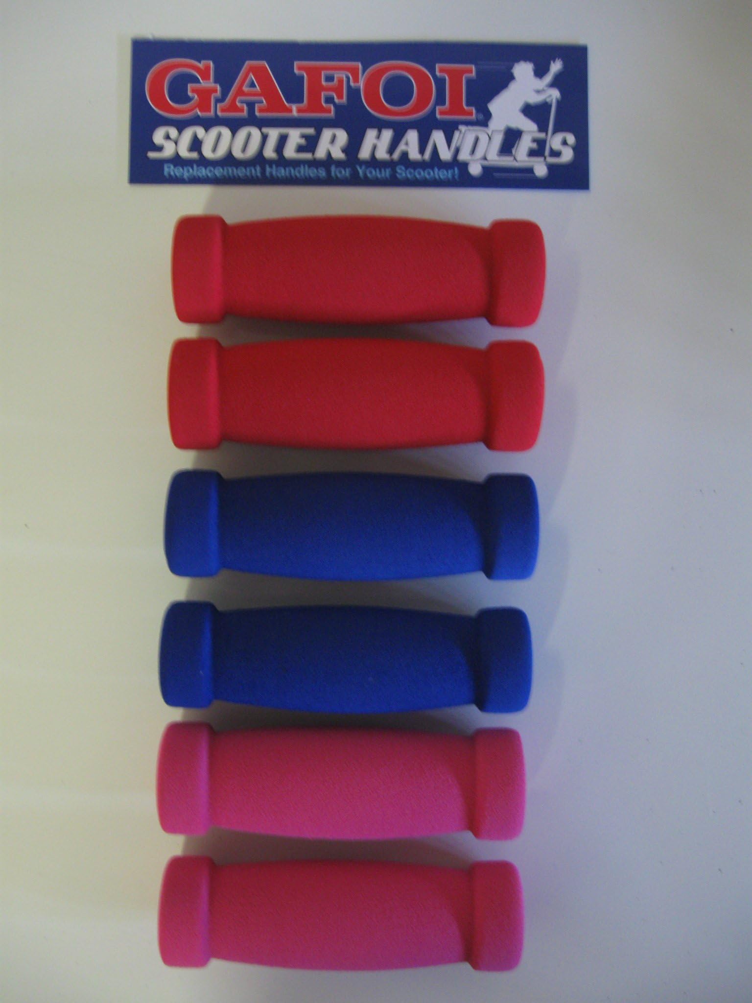 New Replacement Scooter Handle Grips for Razor Scooters - (Multi-Pack) (Red/Blue/Pink)