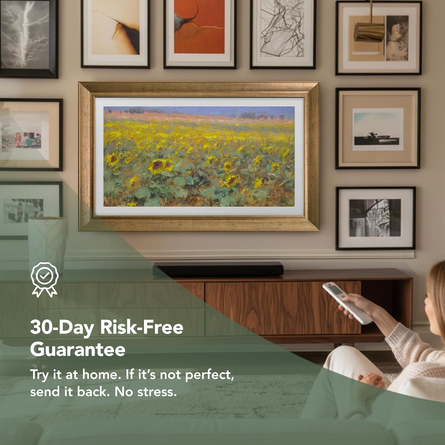 Lisbon Gold Handmade TV Frame – Compatible ONLY with Samsung The Frame