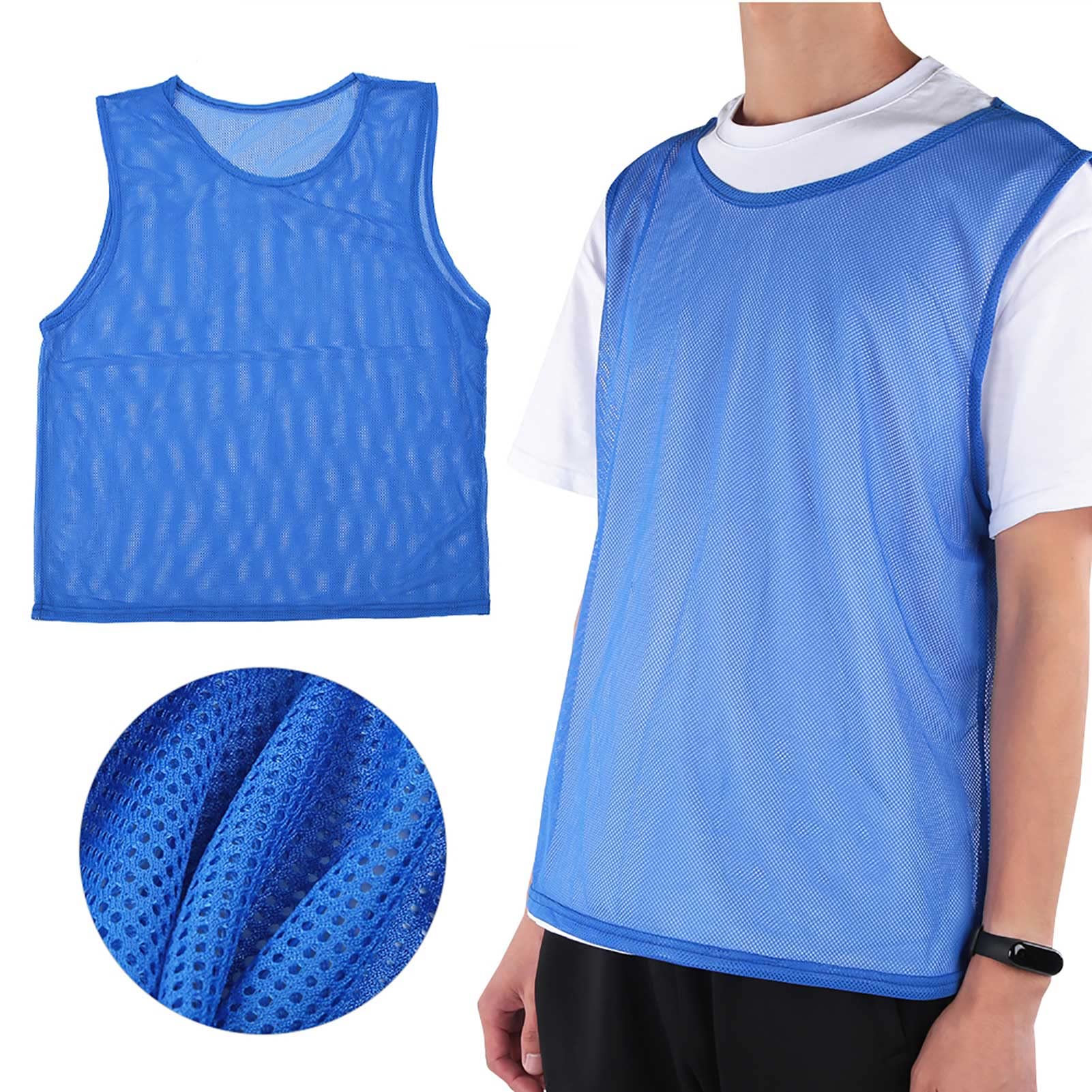 Entrenamiento de adultos transpirables Jersey, camiseta de baloncesto liviano, camisas sin mangas seca por tanques secos para entrenamiento de fútbol al aire libre
