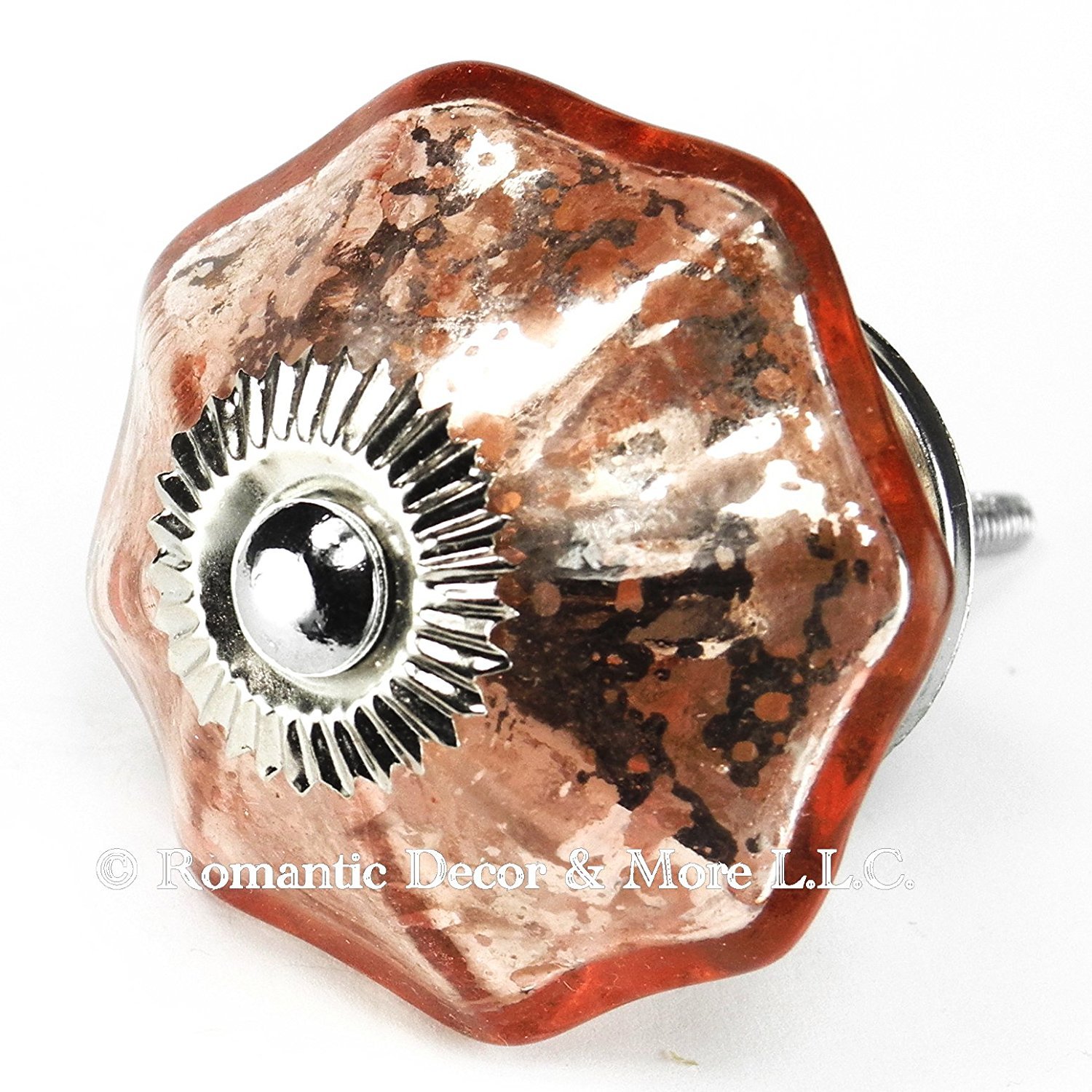 Buy Pink Mercury Glass Knobs, Drawer Pulls & Handles Set/2pc