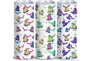 Ghost Bat Tumbler: Rainbow Hue's Delightful Drinkware