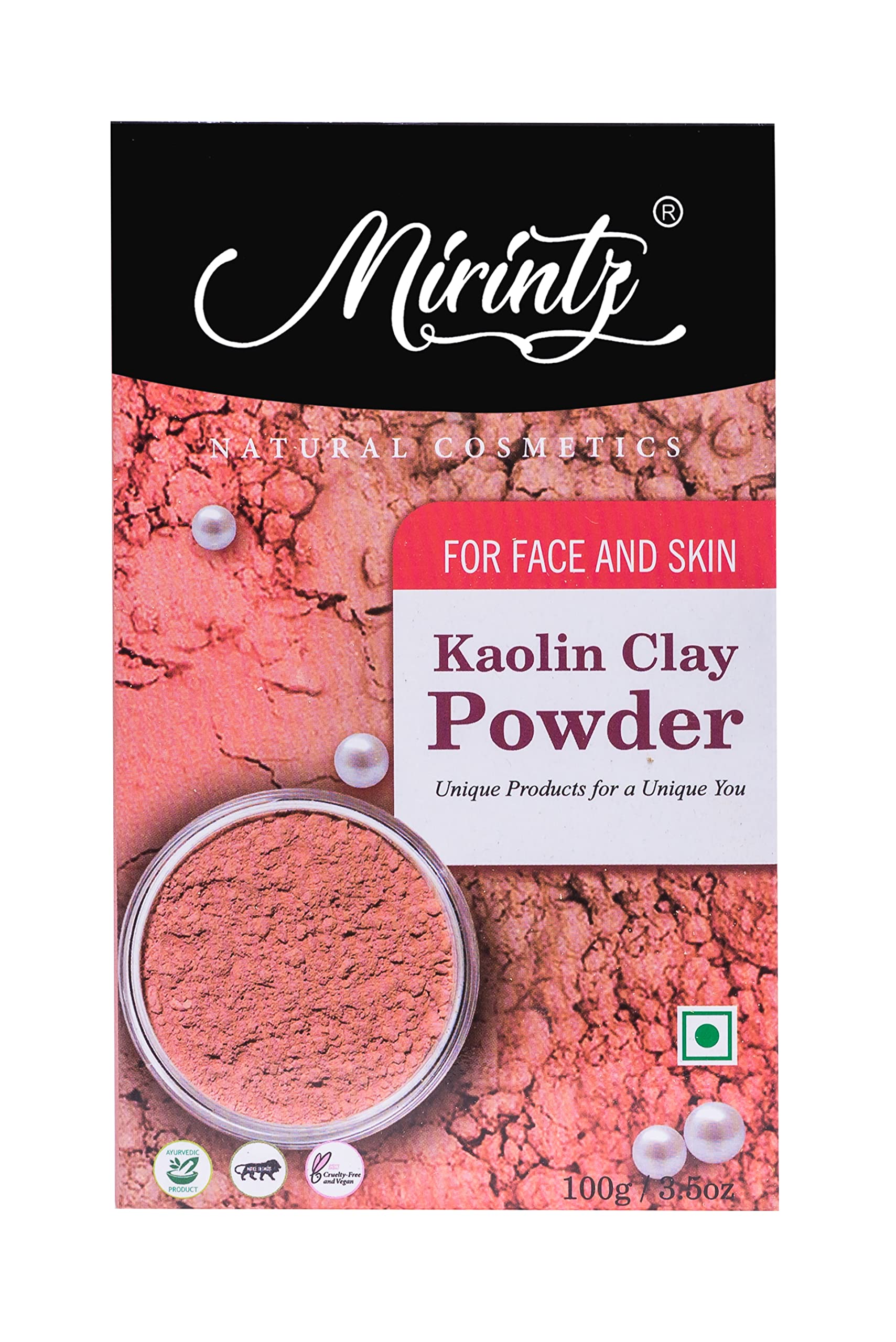 Kaolin Clay Powder, 100 g| Face Pack, Facial Mask and Scrub | Natural Premium| Skin Cleansing | Removes Wrinkles| Rose Clay | Chemical Free | Pack of 1