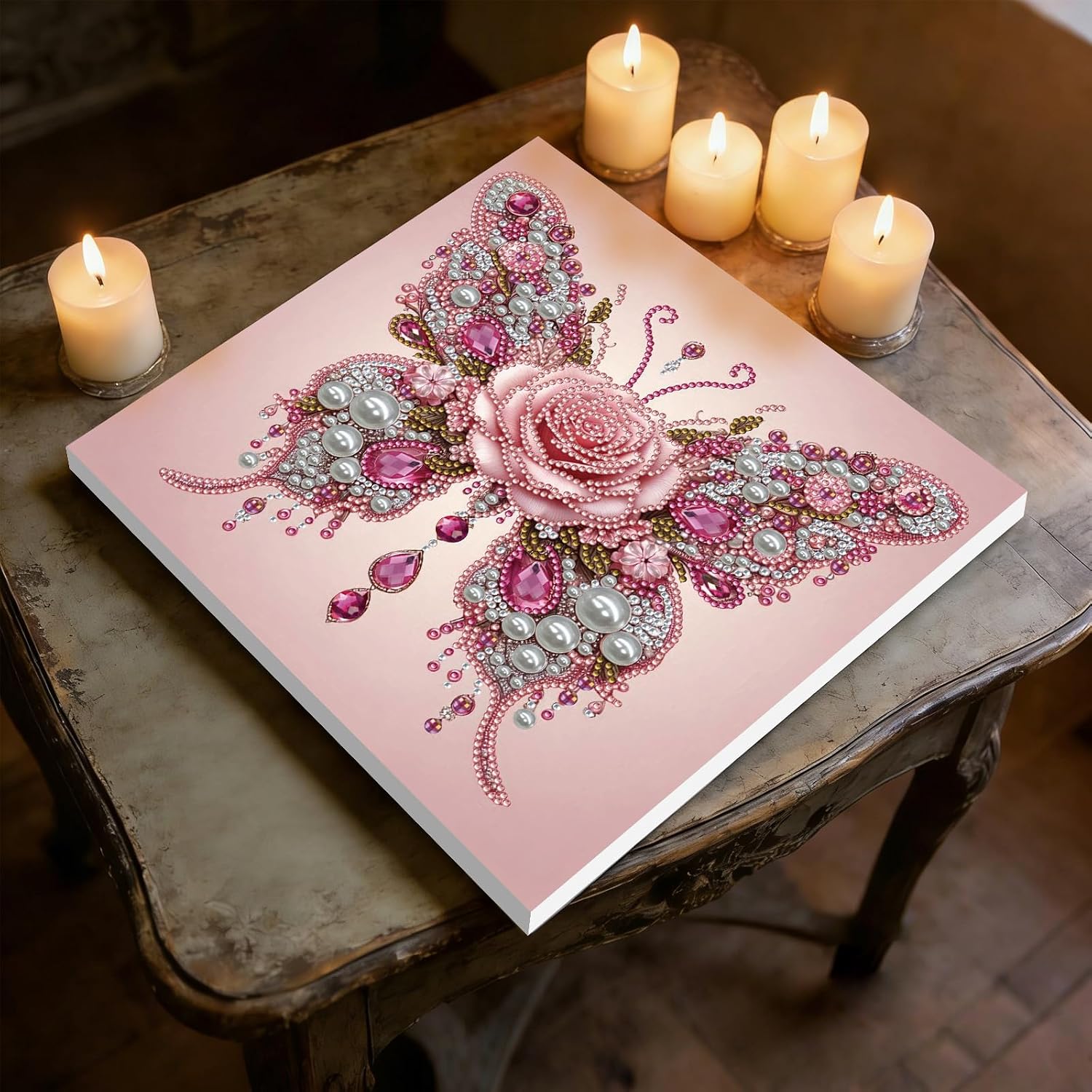 Sulunmo with Frame Diamond Art Kits for Adults,5D Full Special Shaped Pearl Drill Diamond Painting Kits for Beginners,DIY Diamond Dots Paintings Picture Arts Craft (Butterfly) 25 * 25cm