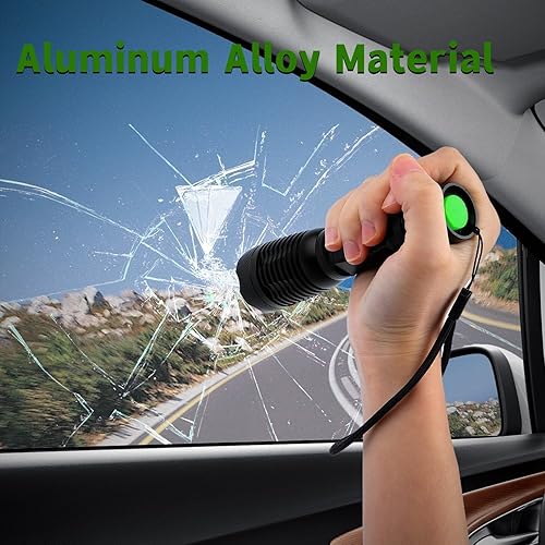 Miniatura 8 de WINDFIRE Linternas de luz verde, foco de luz de caza verde de 1200 lúmenes, linterna táctica LED monomodo con zoom, luz LED de cerdo verde