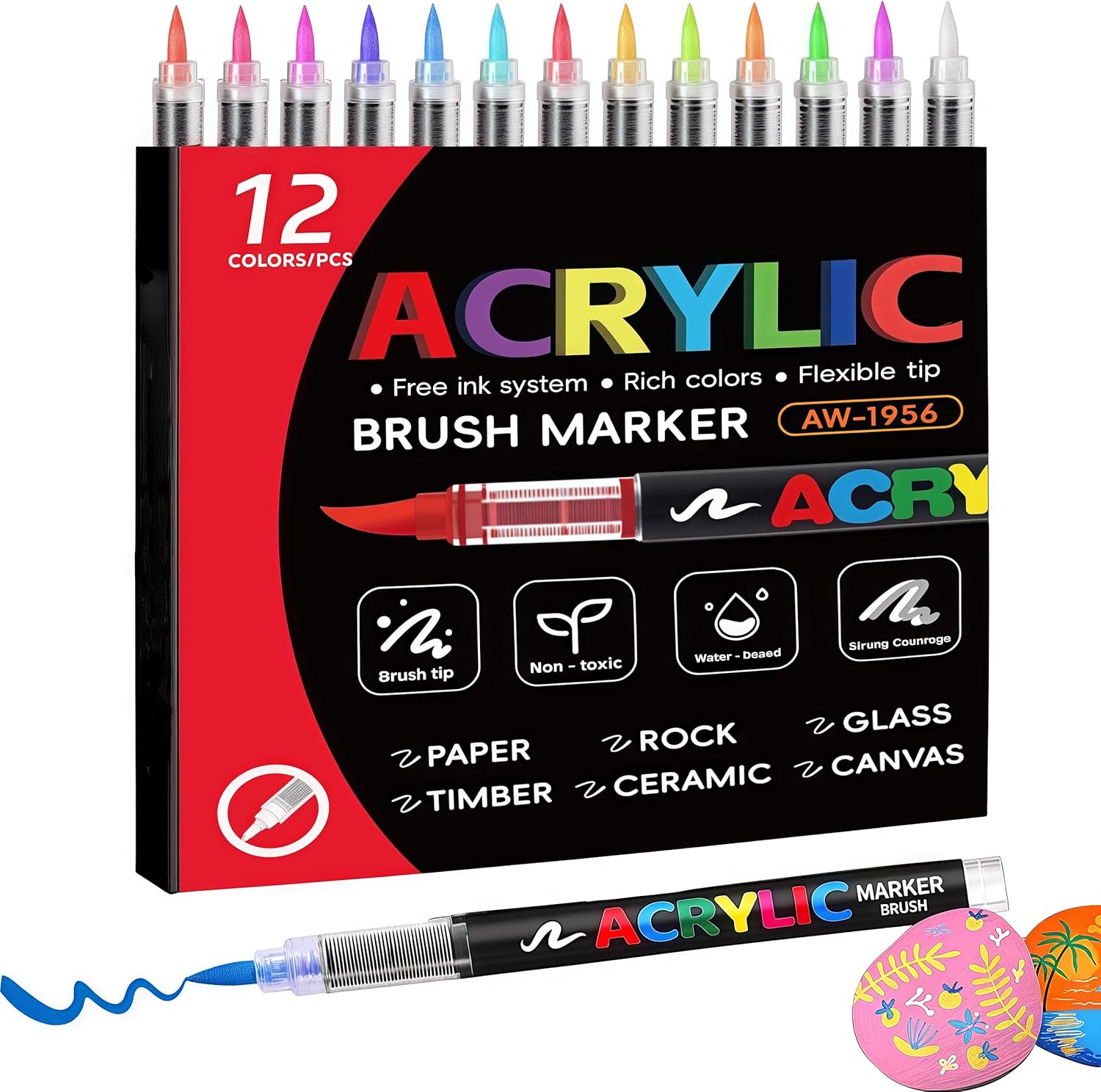 ピンクハートジャム しっけ グラスマーカーチャーム B アクリル