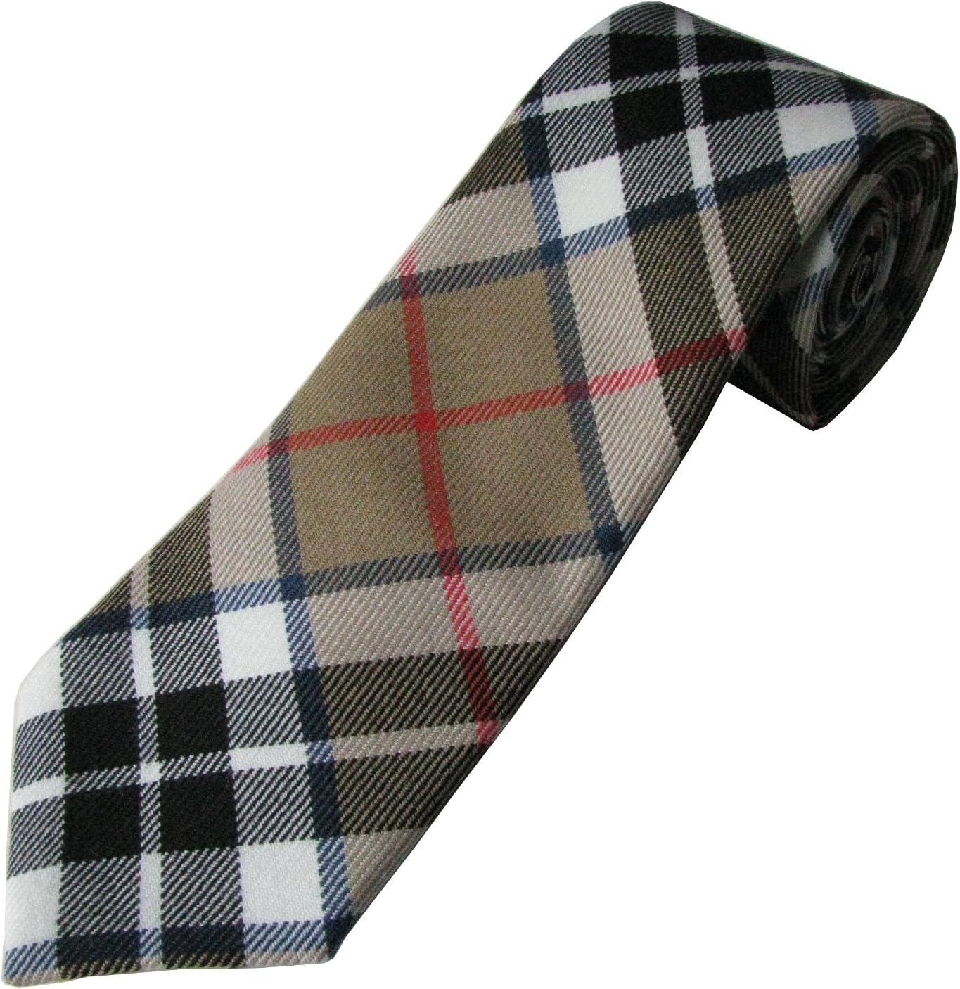 Thompson Camel Wool Tartan Tie