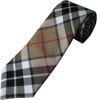 Thompson Camel Plaid Tartan Check Necktie