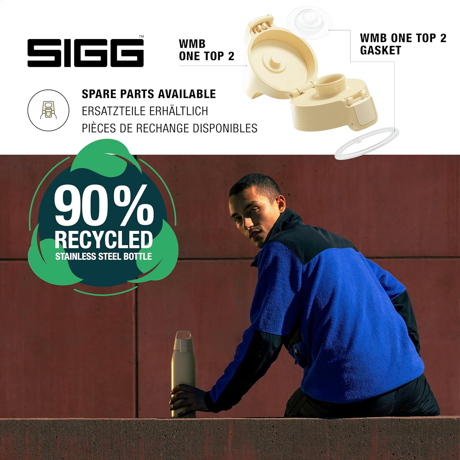 SIGG - Shield Therm- Stainless Steel Insulated Water Bottle - Carbonated Drinks, Leakproof, BPA Free, Recycled, 25, 34Oz - Image 4