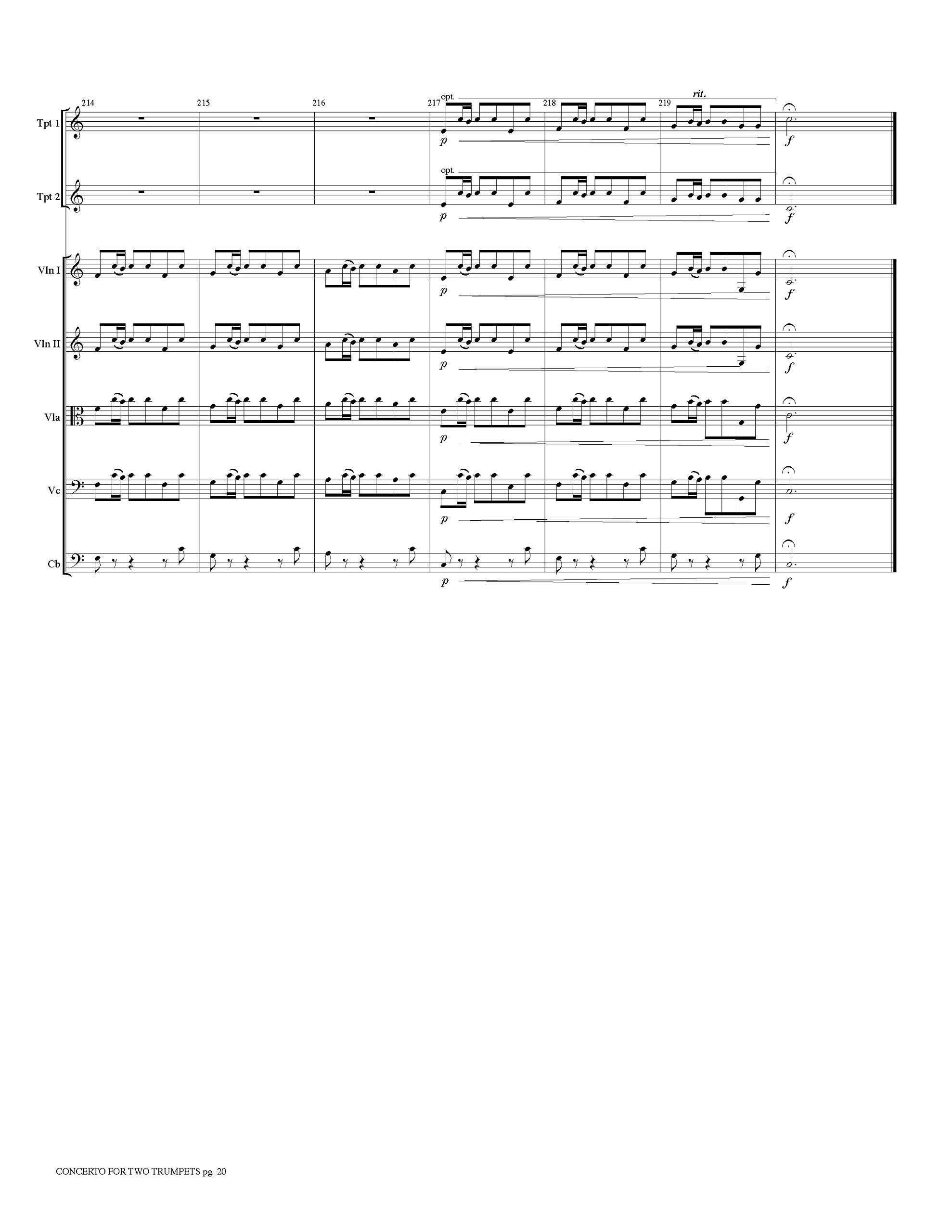 Concerto: For Two Trumpets and String Orchestra, Grade 4 (Eighth Note Publications)