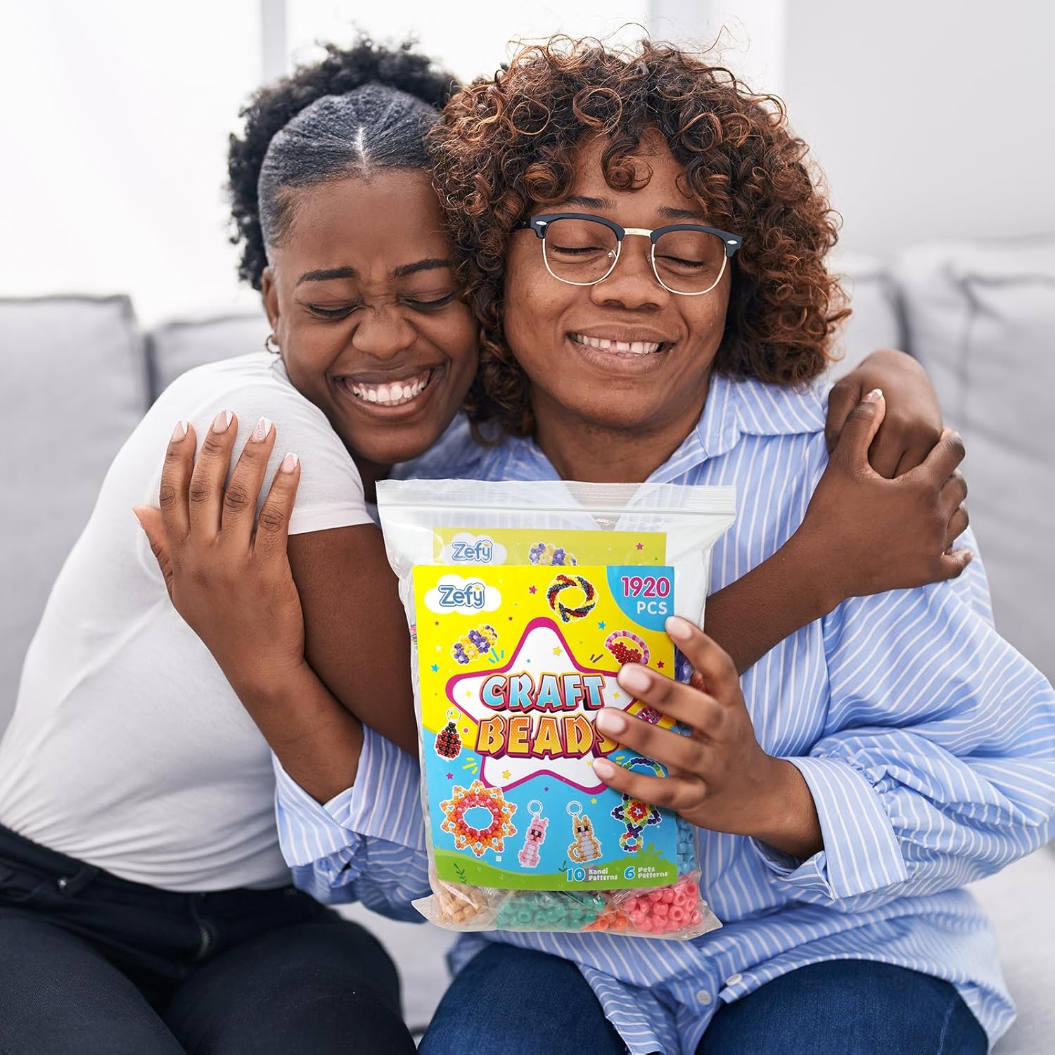 Zefy Pony Beads for Bracelets and Crafts, 32 Colors Kandi Beads with 10 Kandi Cuff Designs and 6 Bead Pets Designs, Friendship Bracelet Kit with Letter Bead for Keychain Jewelry Making (2000+ Pcs) - Image 5