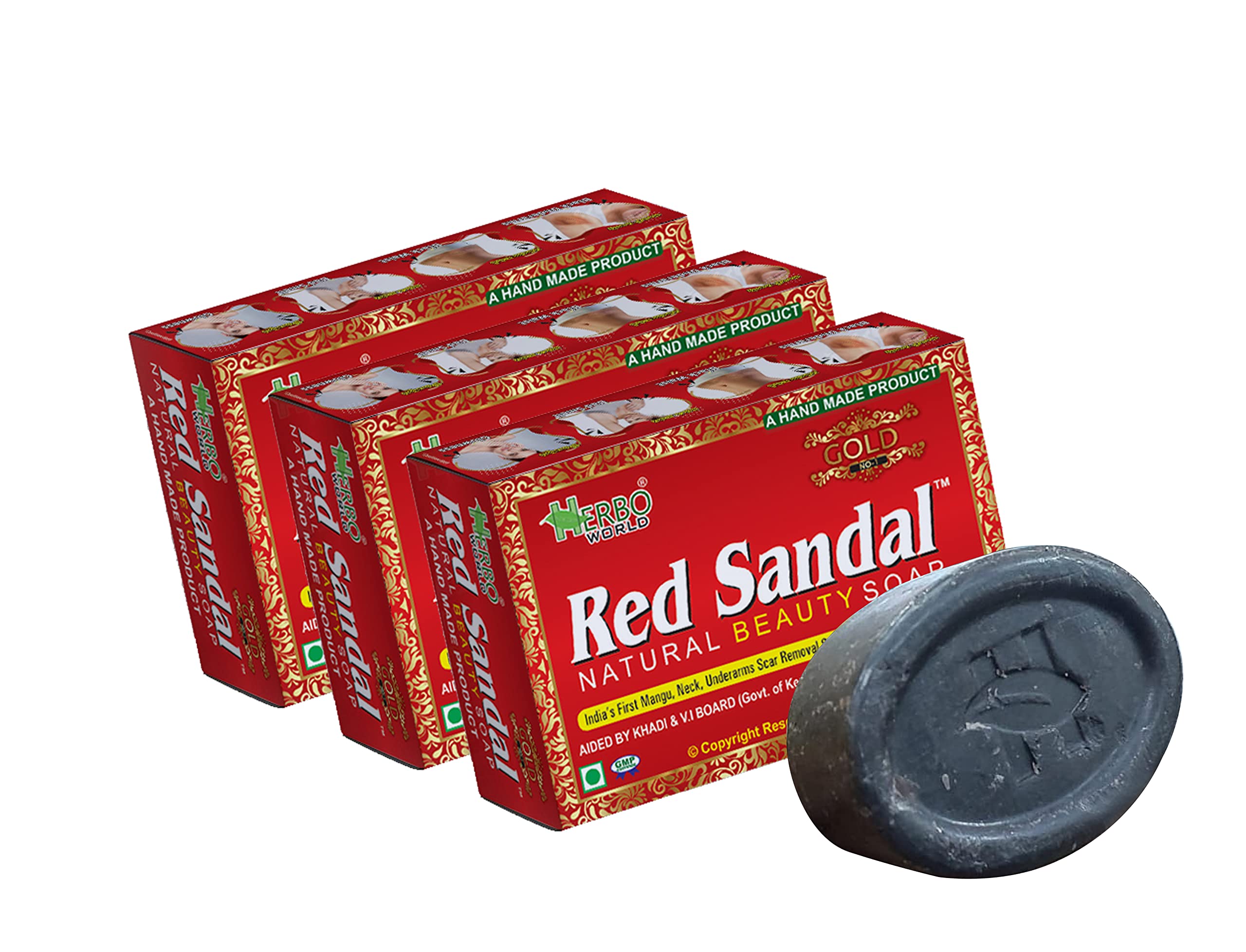 Red Sandalwood Soap – Ayurvedic Handmade Soap for Glowing Skin | Pack of 3 (75g Each)-image-18