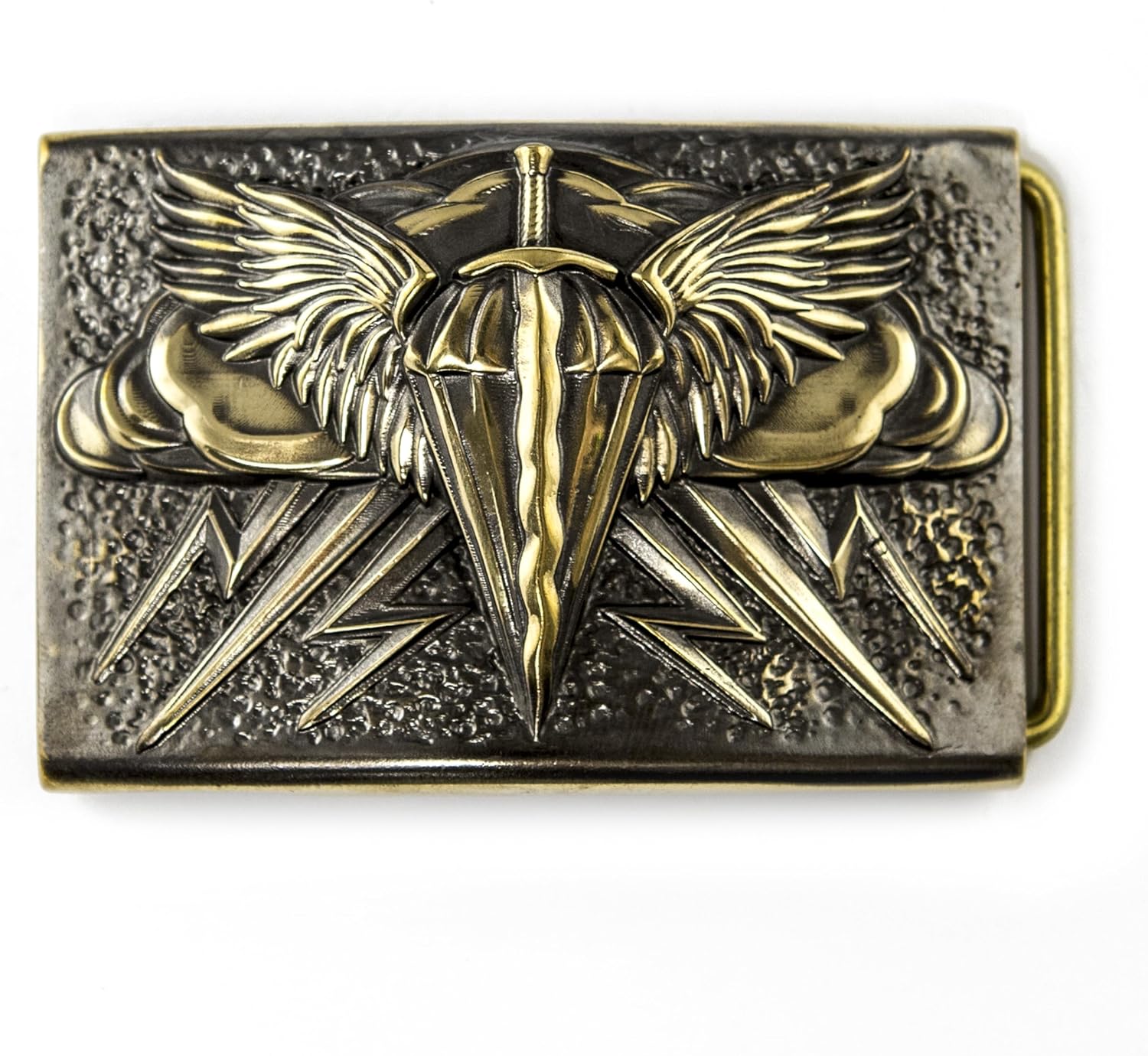 Belt buckle Paratroopers, Handmade military airborne force solid brass belt buckle Paratroopers