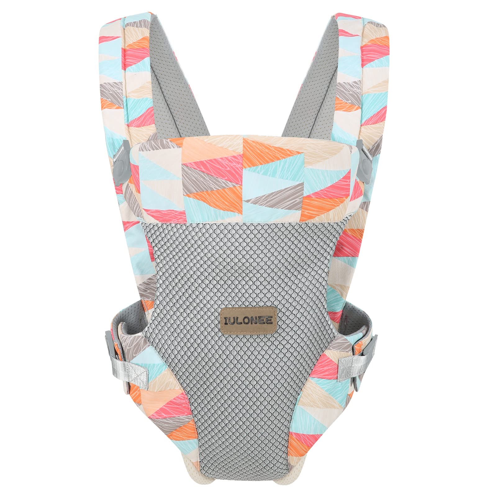 IULONEE Fascia Porta Bebé per Protezione Neonati Marsupio a Zainetto con Cinghie di Supporto Regolabili per 3-36Mesi Neonati e Bambini Marsupi Colorato