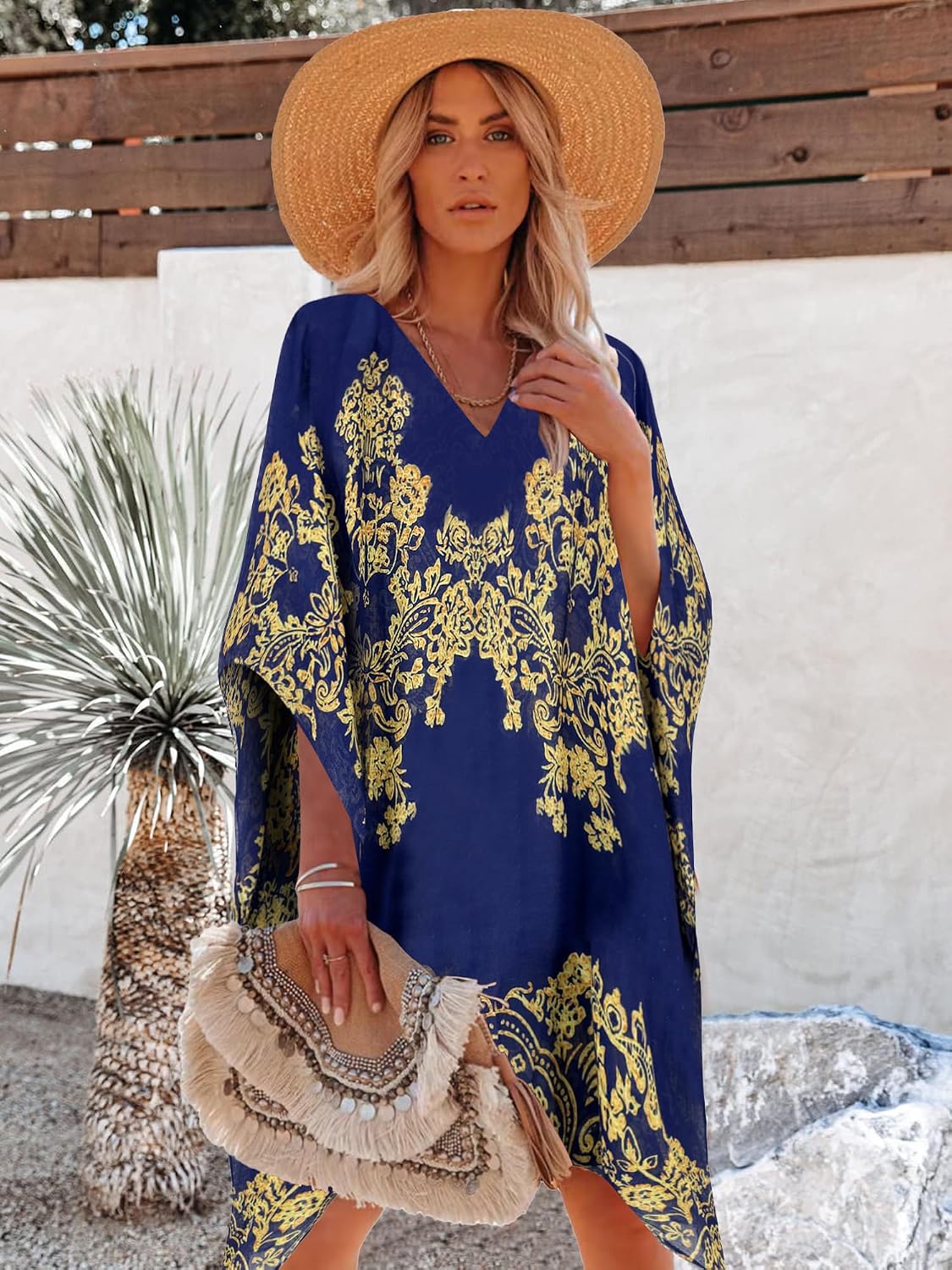 Moss Rose Women's Swimsuit Cover Up Beach Kaftan for Bathing Suit Coverups image 2