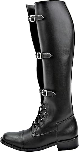 Miniatura 4 de Hombre Hombre Semental Campo Caballo Botas Elegante Moda Equestrian Negro