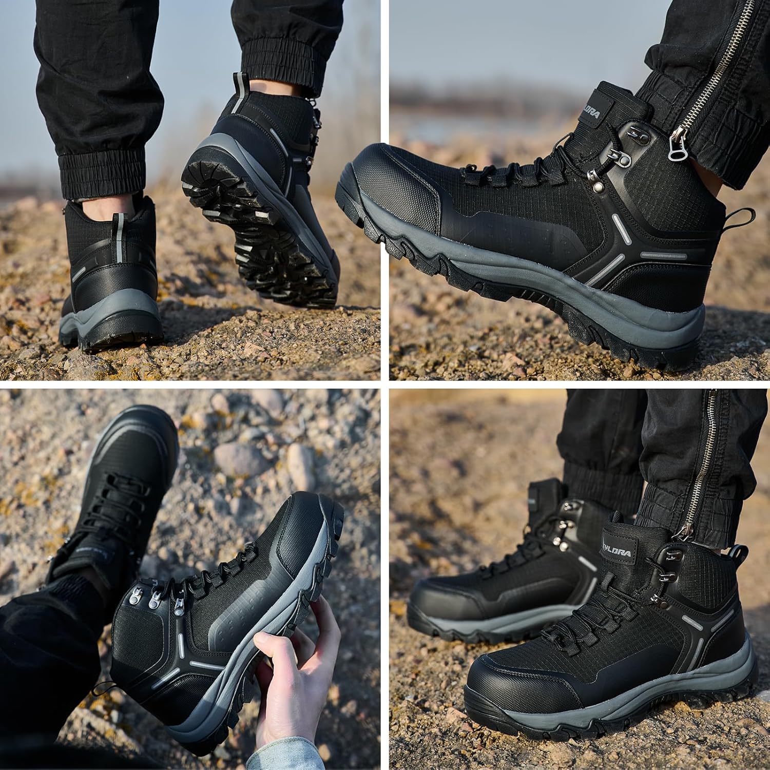 Waterproof Steel Toe Boots for Men Wide Width Slip Resistant Work Shoes Lightweight Non Slip Safety Sneakers Construction Composite Toe Working Footwear - Image 2