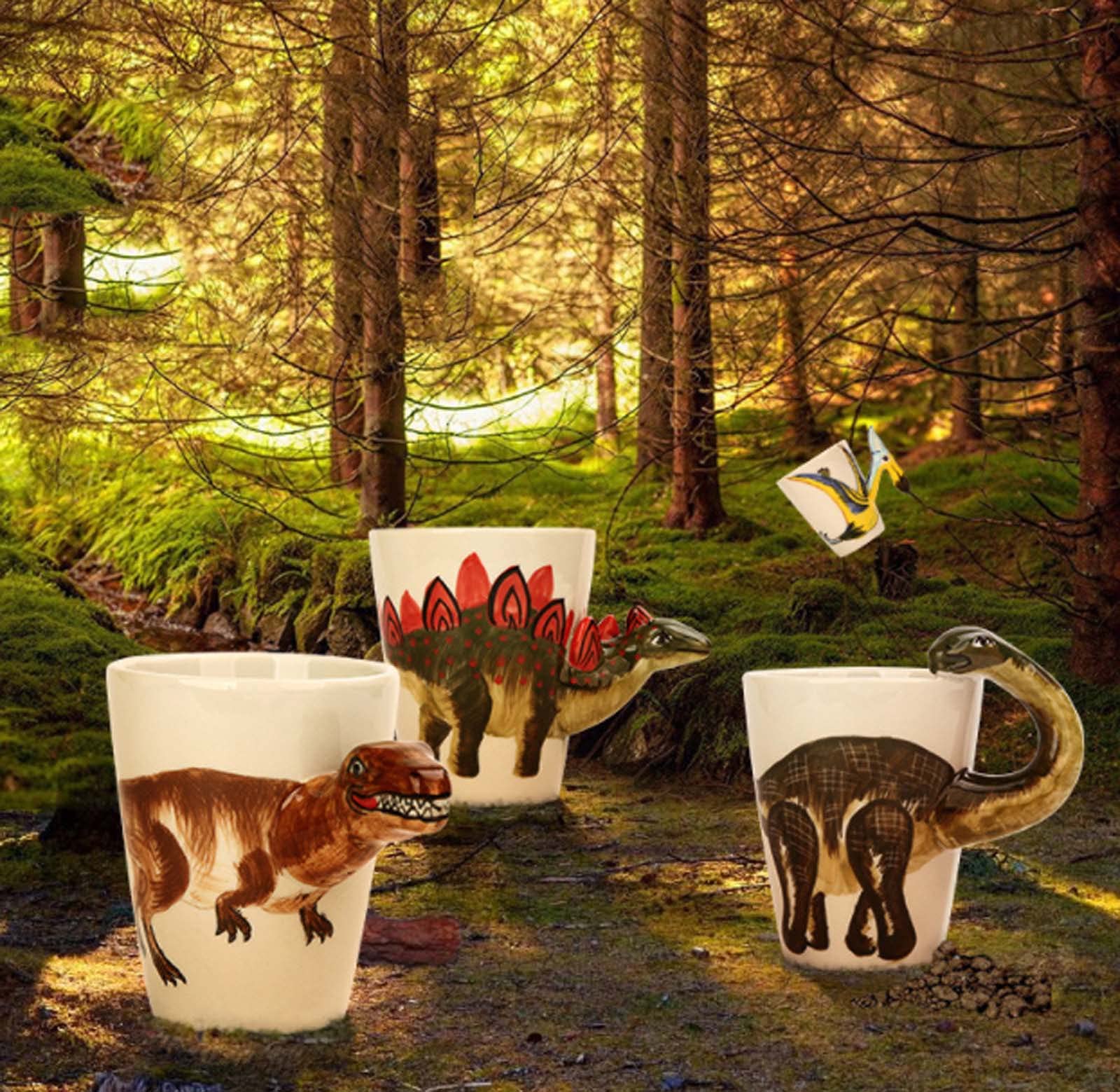 XINGYU kubek kuchenny ceramiczny kubek do kawy gładki porcelanowy kubek ręcznie wykonany kubek do herbaty kubek do kawy z uchwytem 3D zwierzę dinozaur Boże Narodzenie prezent urodzinowy