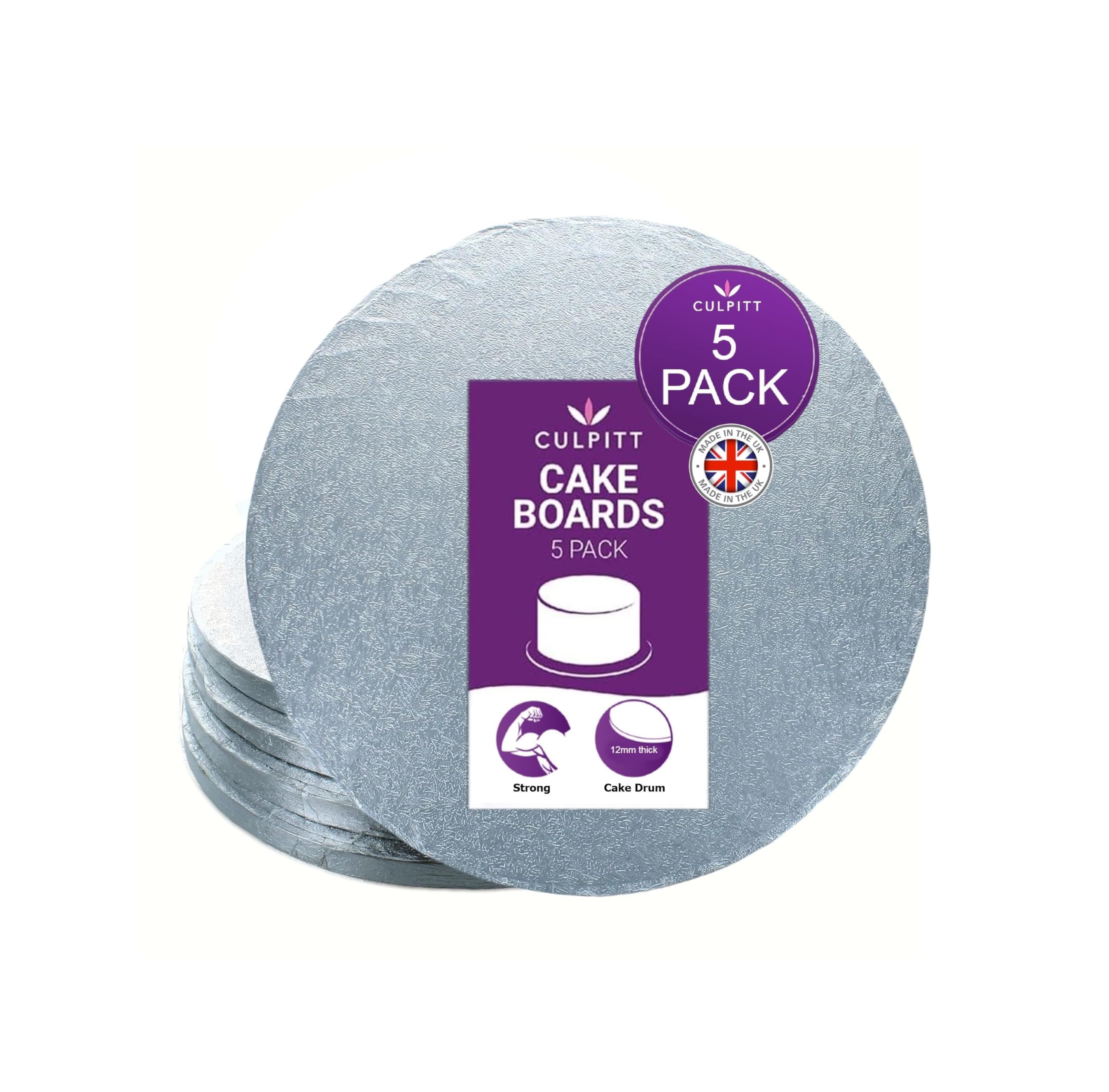 Round Silver Foil Cake Drum - CaljavaOnline