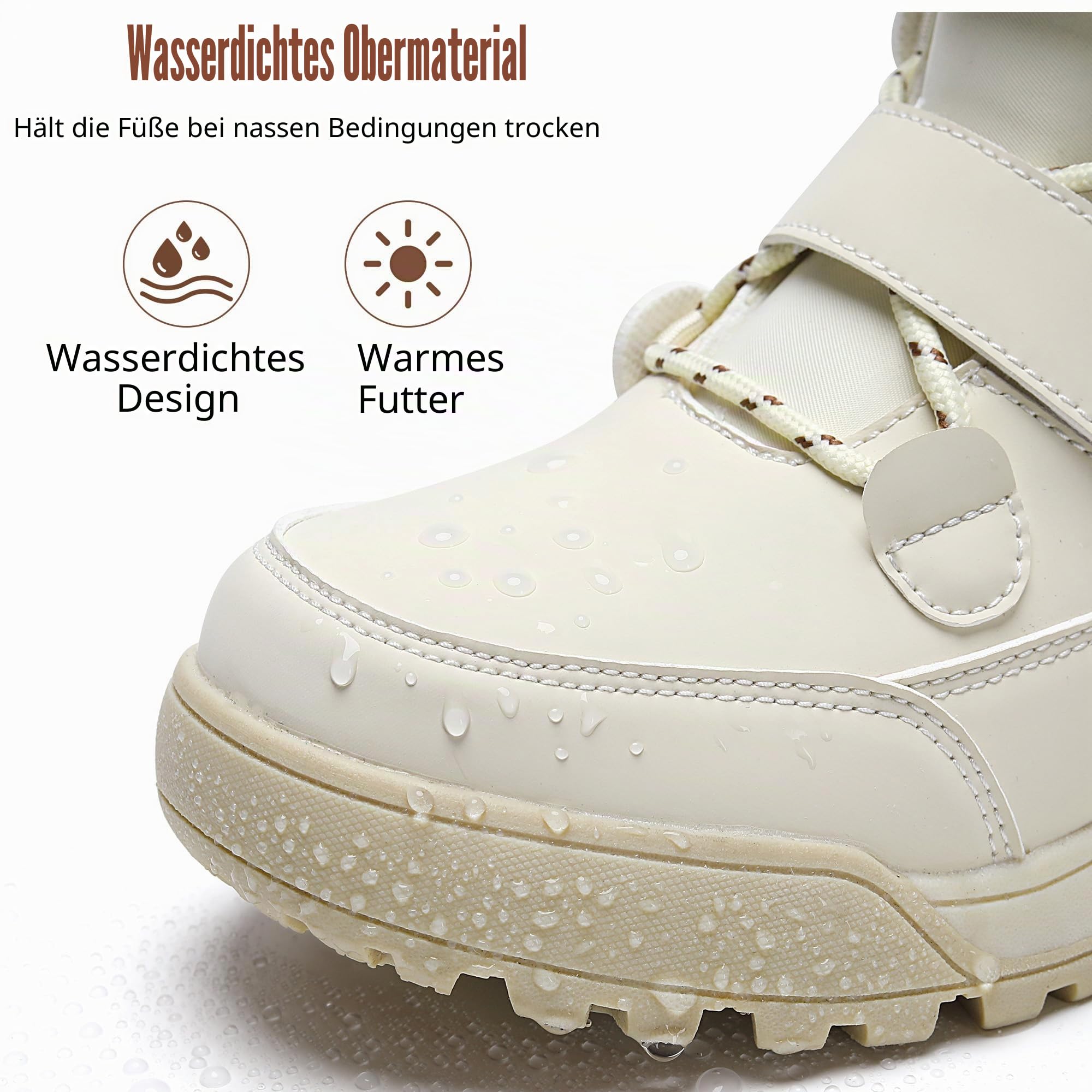 CLYCTIP Warm Lined Winter Shoes Women's Snow Boots Waterproof Outdoor Trekking Hiking Shoes Size 37-42