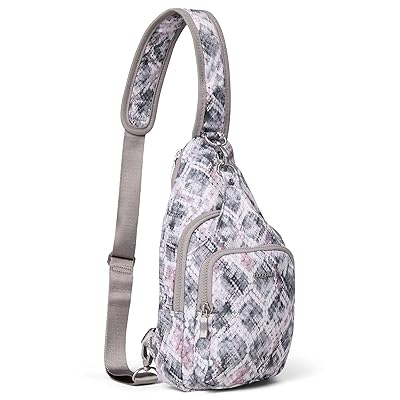 Baggallini Central Park Sling Backpack Bags Boa Print, Nylon