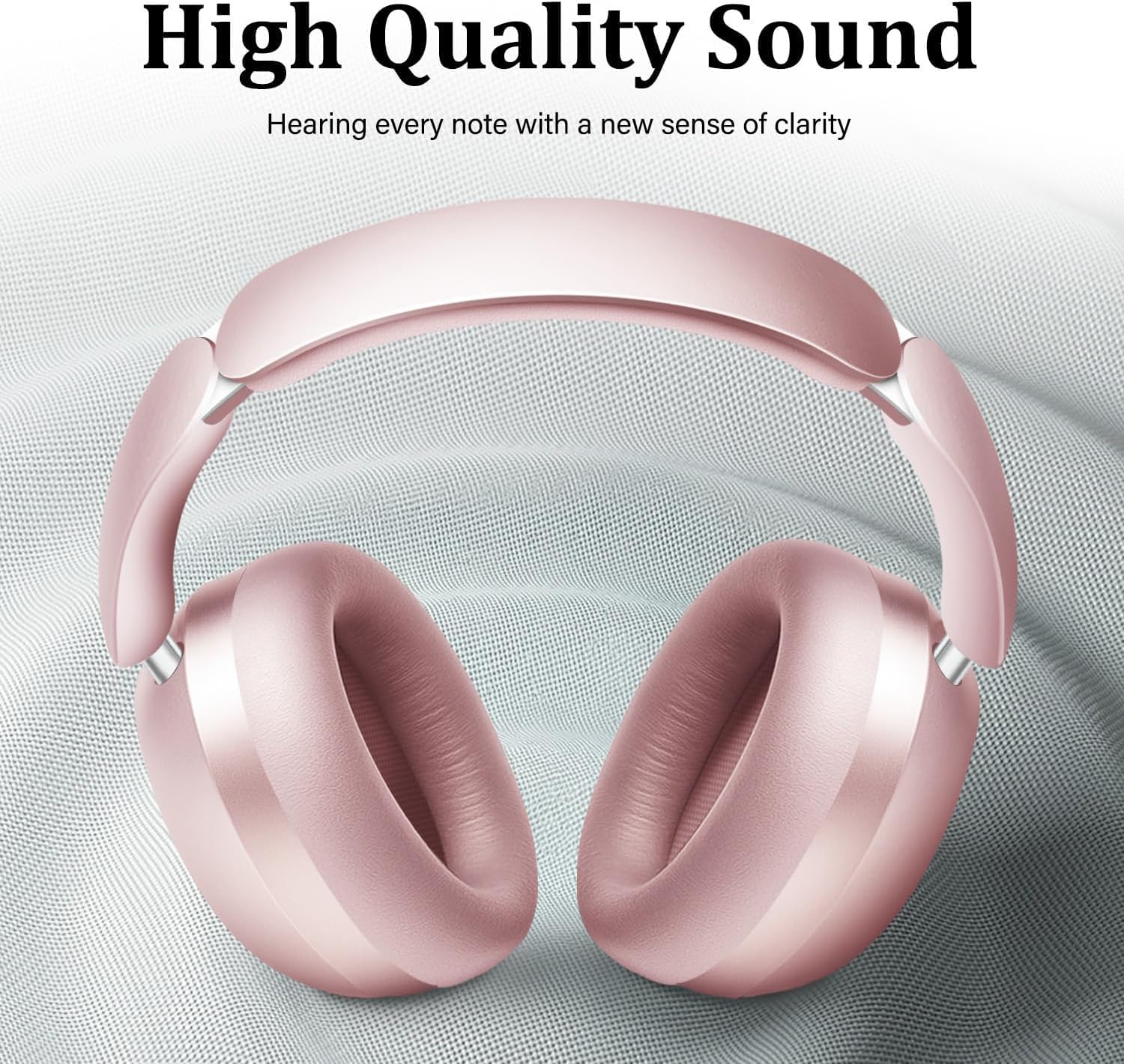 Wentronic Y04 - Cuffie over-ear Bluetooth senza fili, immergiti in ogni battito con cancellazione attiva del rumore e suono ad alta risoluzione, riproduzione 48 ore, morbido cuscinetto auricolare per