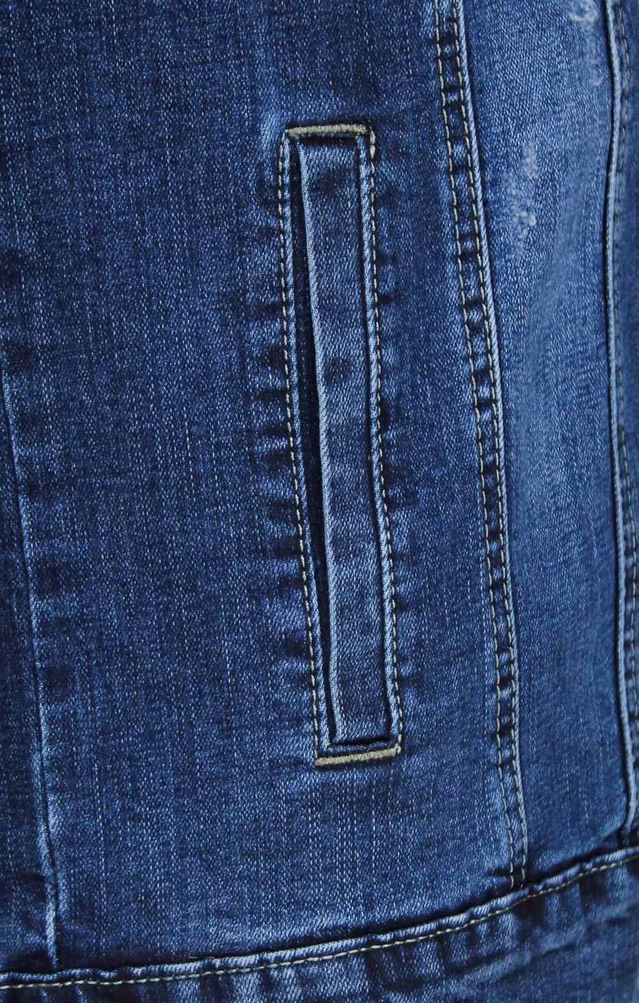 Evoga Giubbotto di jeans uomo casual denim giacca giubbino moto slim fit Jacket