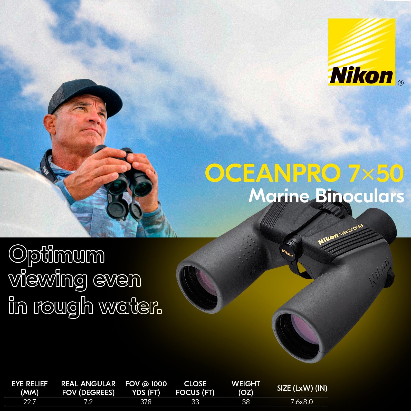 Amazon.com : Nikon OceanPro 7x50 Waterproof Marine Binoculars
