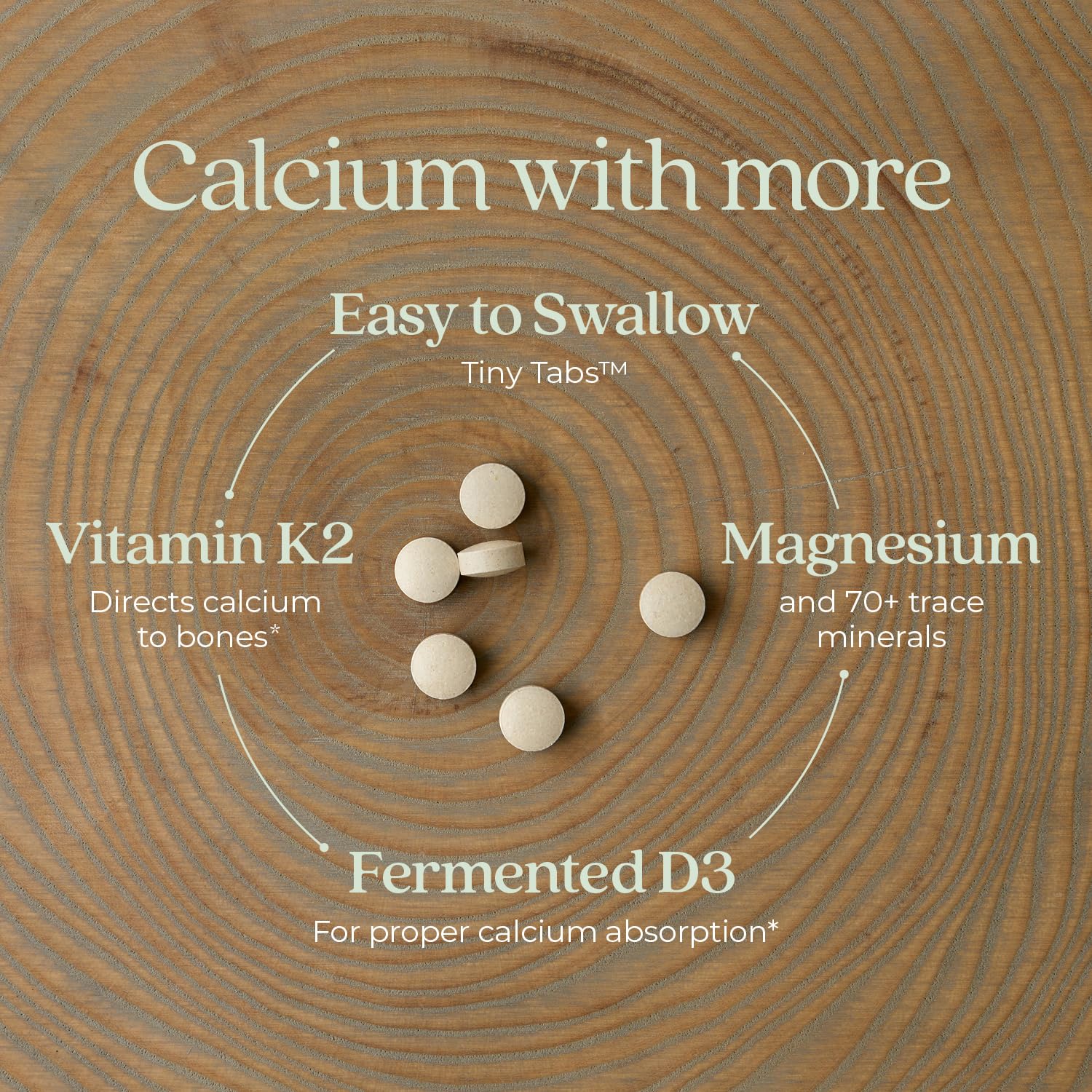 New Chapter Calcium Supplement - Bone Strength Tiny Tabs Organic Calcium with Magnesium, Vitamin D3+K2, 70+ Trace Minerals for Bone Health, Gluten Free, Easy to Swallow - 240 ct 6 New Chapter Calcium Supplement - Bone Strength Tiny Tabs Organic Calcium with Magnesium, Vitamin D3+K2, 70+ Trace Minerals for Bone Health, Gluten Free, Easy to Swallow - 240 ct - Image 4