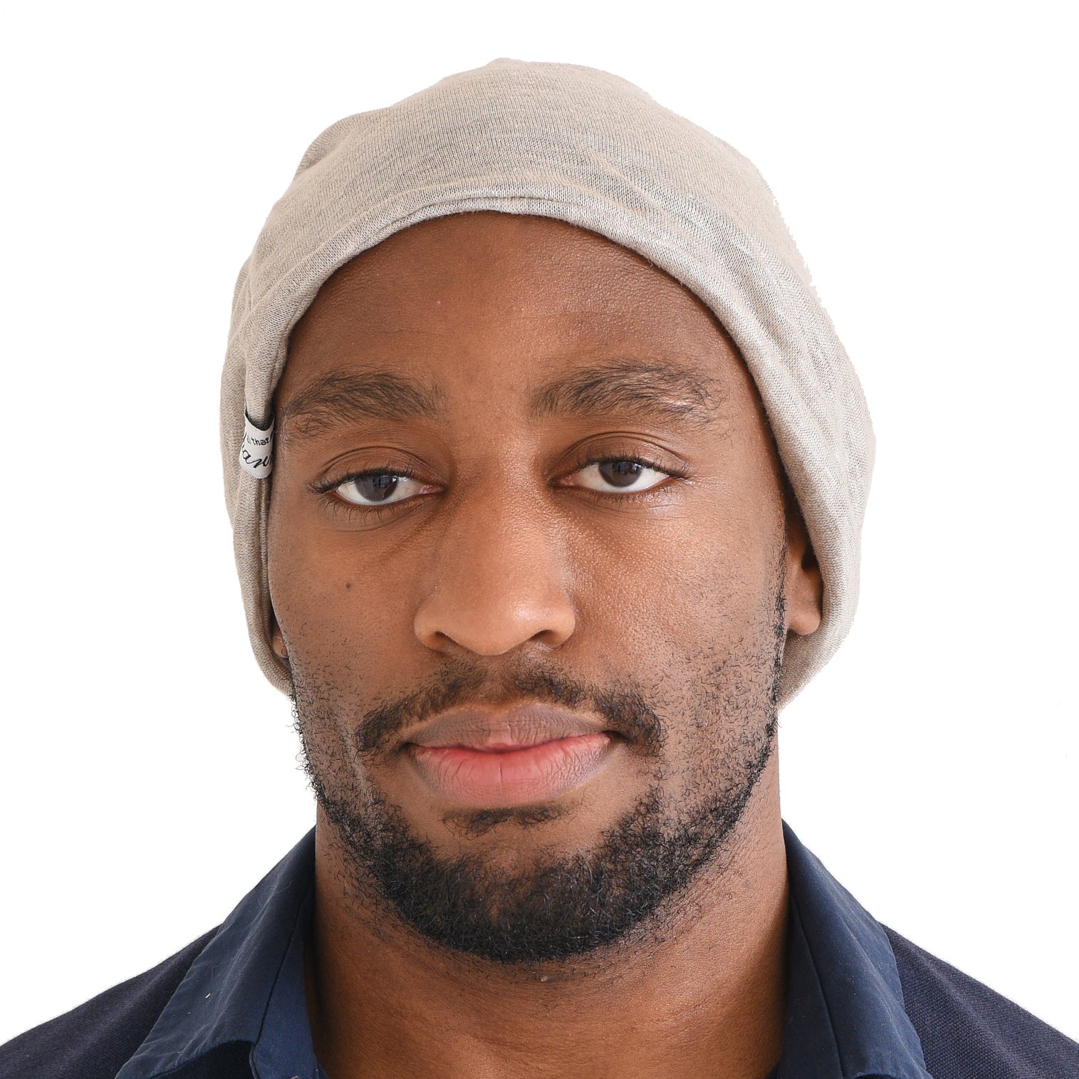 CHARM 100% Lino Beanie Berretto Headband Scaldacollo 3 Usa Estate Cappello Fatto In Giappone Unisex Beige