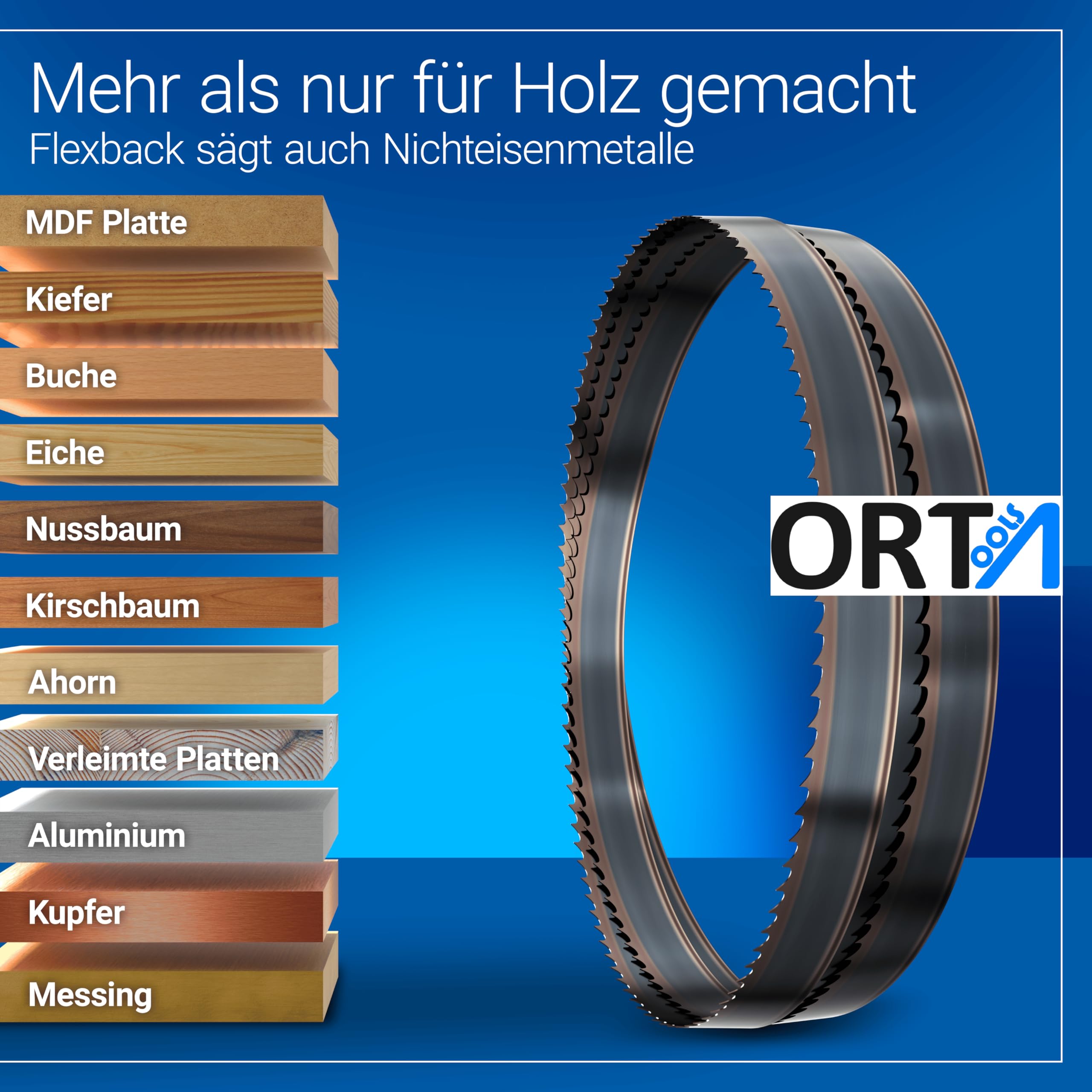 Orta Lot De 3 Lames De Scie à Ruban, 2240 X 13 X 0,50 X 4 Dents