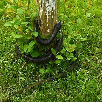 LANTING Rubber Snake 130 cm Realistic Snake Toy Halloween Decoration LANTING Rubber Snake 130 cm Realistic Artificial Snake Toy Soft for Halloween Decoration Joke Item Garden Bird Repellent