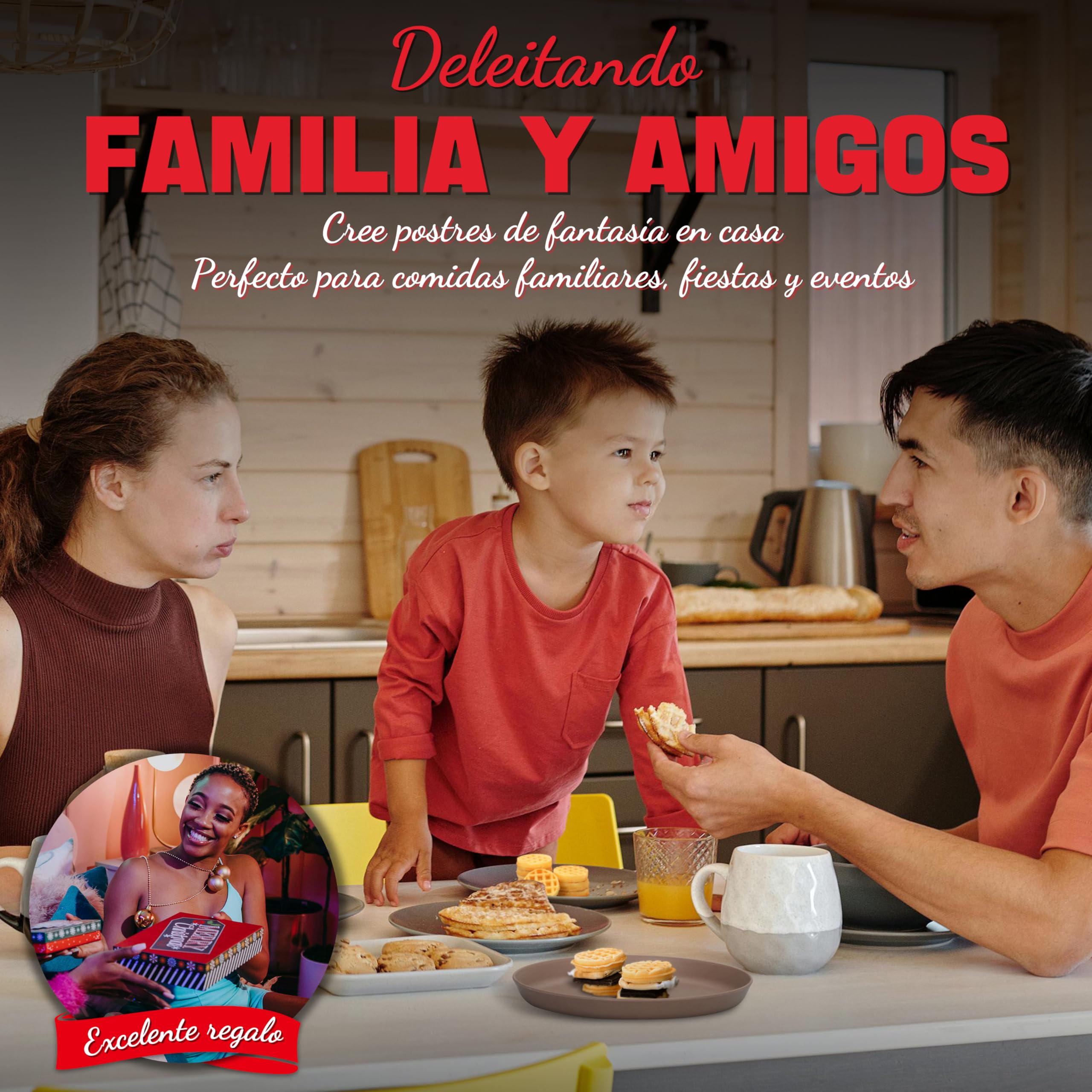 Mini máquina para hacer gofres SugarWhisk, plancha para hacer gofres pequeñitos para niños, hornea gofres pequeñitos de 8 x 5cm, pequeña máquina para hacer gofres, compacta y fácil de usar, superficie