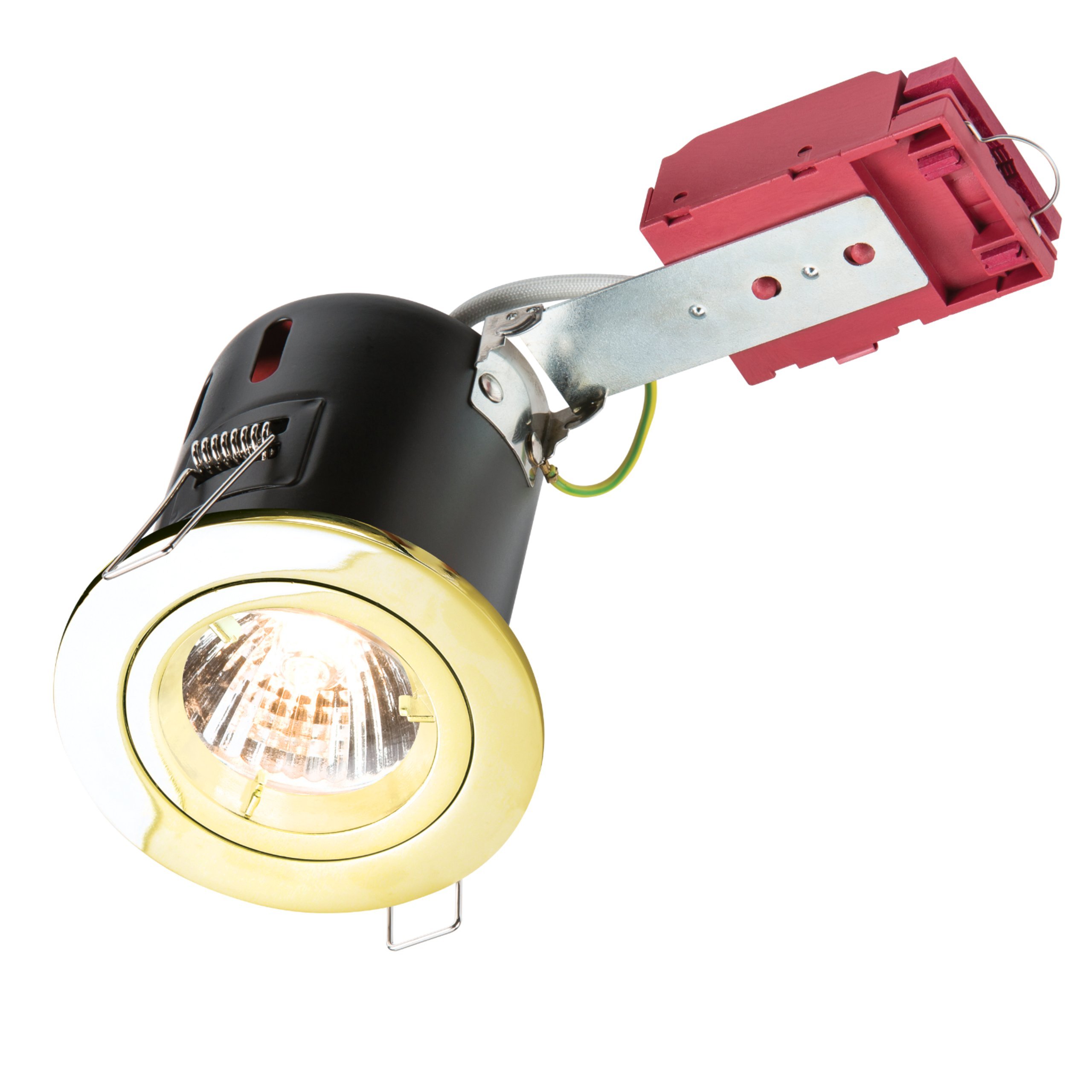 Knightsbridge Brass Vfavrdgicb Fixed Ic Fire-Rated Downlight Metal, Gu10, 50 W, 230 V