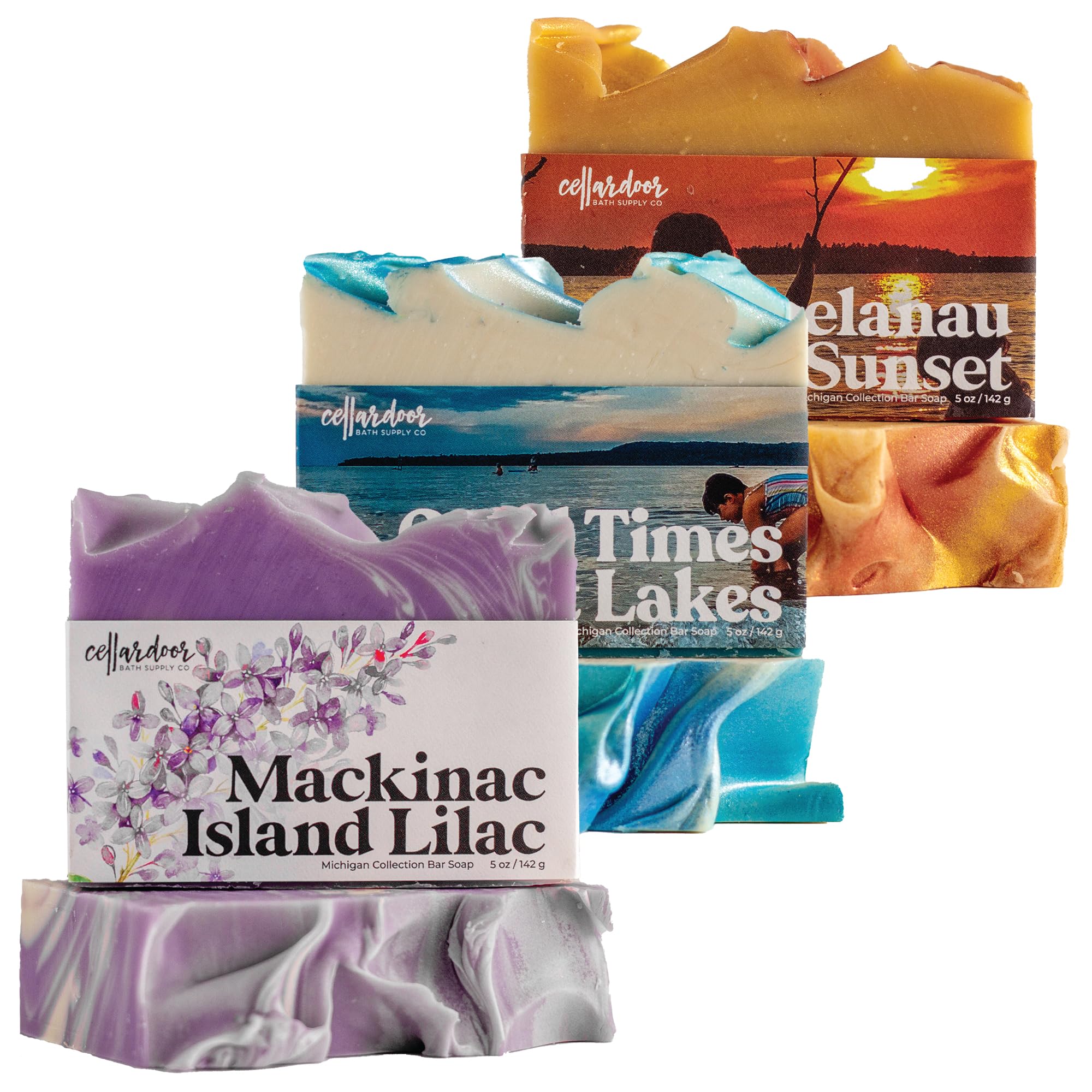 Amazon.com : Cellar Door Bath Supply Co. Bar Soap, 3 Bar Variety Pack ...