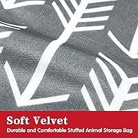 Vista 77 de Jorbest Almacenamiento de puf de animales de peluche, bonita construcción para niños y adultos, fundas de terciopelo de lujo para puf solo sin