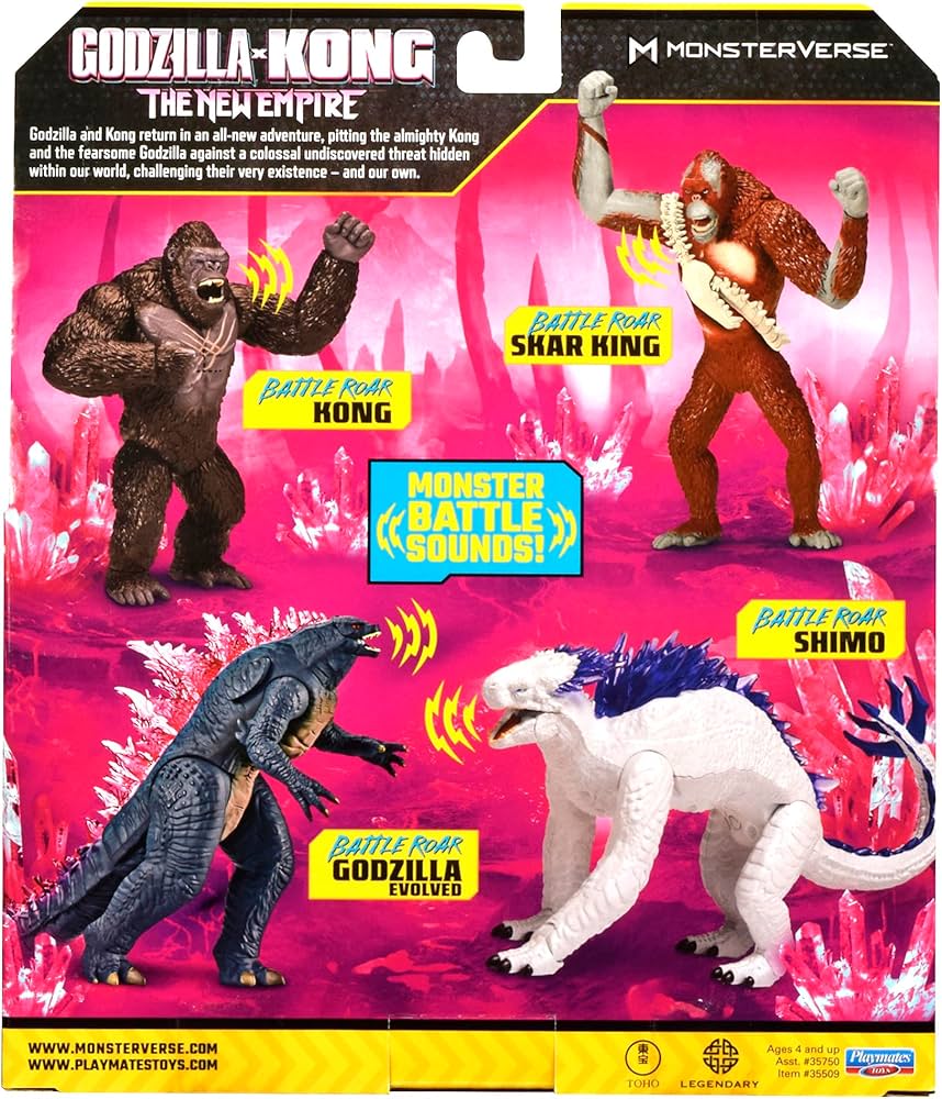 Amazon.co.jp: Playmates Toys製ゴジラ×コング:7インチ バトルロアシモ