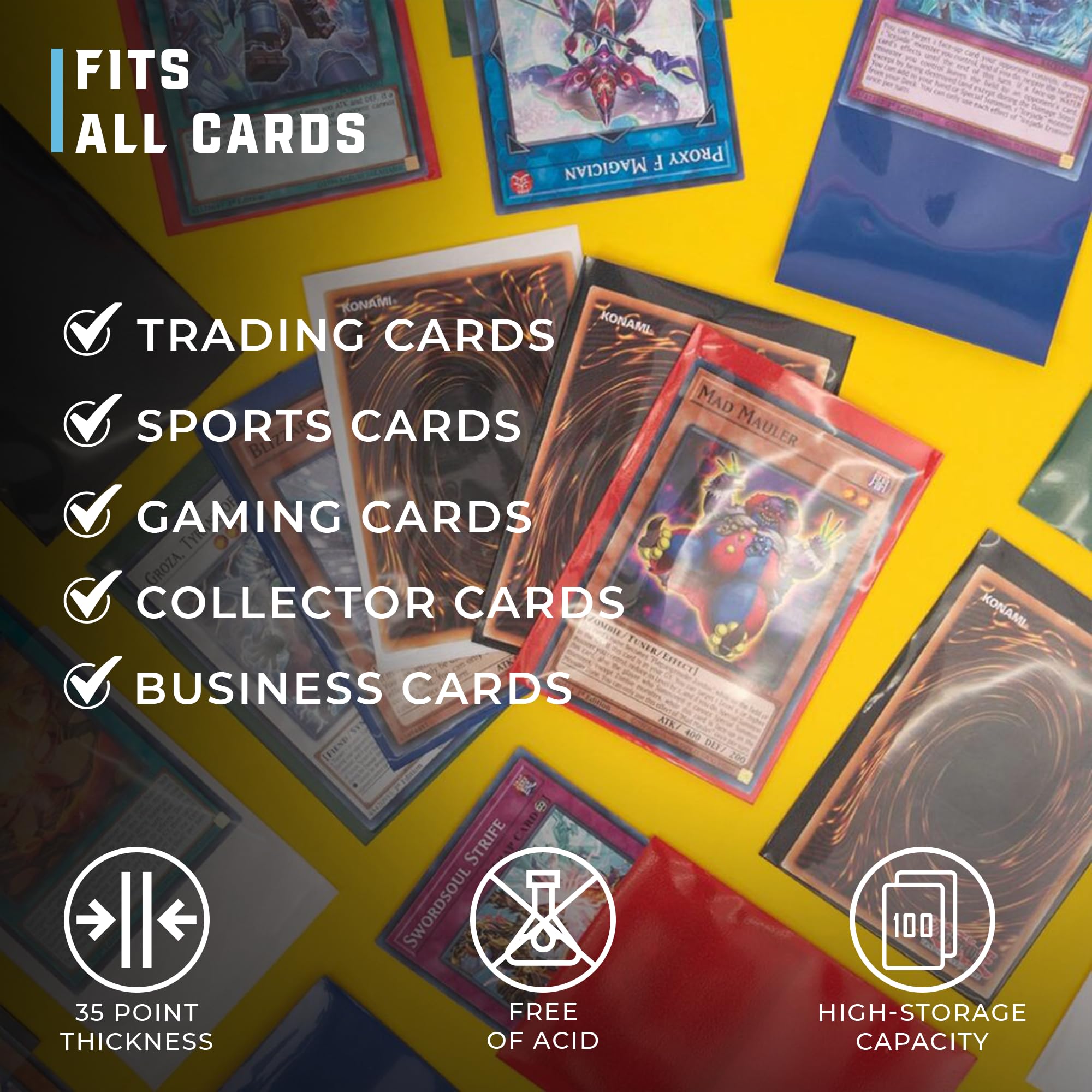 CardGuard Premium Clear Card Sleeves, 100ct, Standard Size Penny Sleeves for Pokémon, Sports Cards, Baseball, Football - Image 2