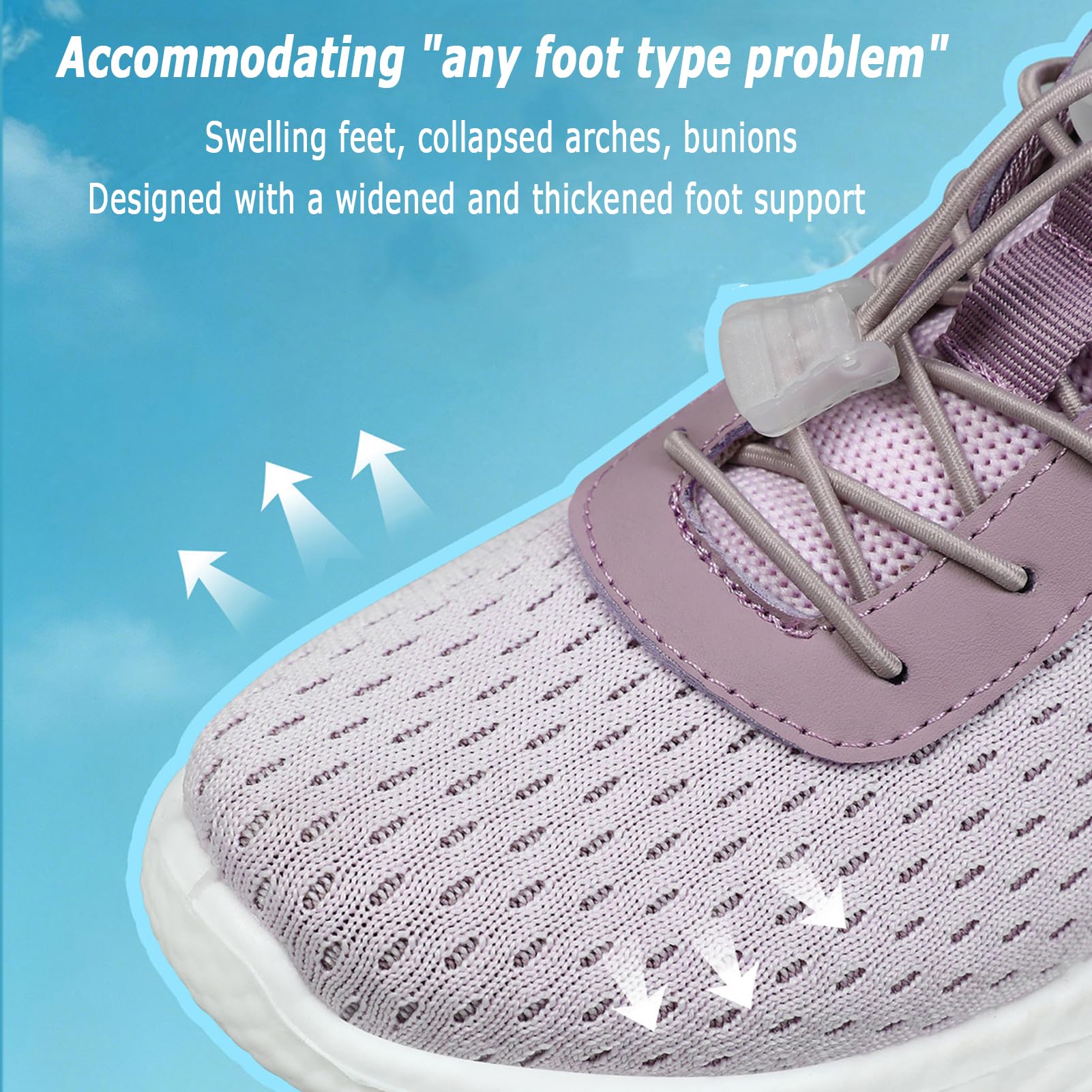 Damskie buty dla cukrzyków, ortopedyczne, zdrowotne, oddychające, antypoślizgowe, antypoślizgowe, buty do chodzenia, buty outdoorowe, modne buty do biegania, obcas klinowy